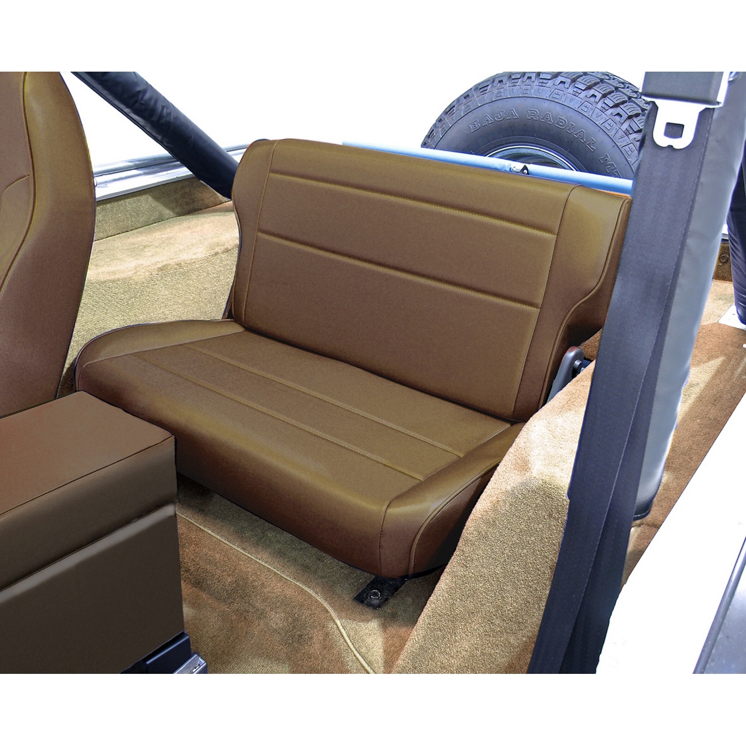 Rugged Ridge 13462.07 Fold And Tumble Rear Seat Fits 86-95 CJ7 Wrangler (YJ)