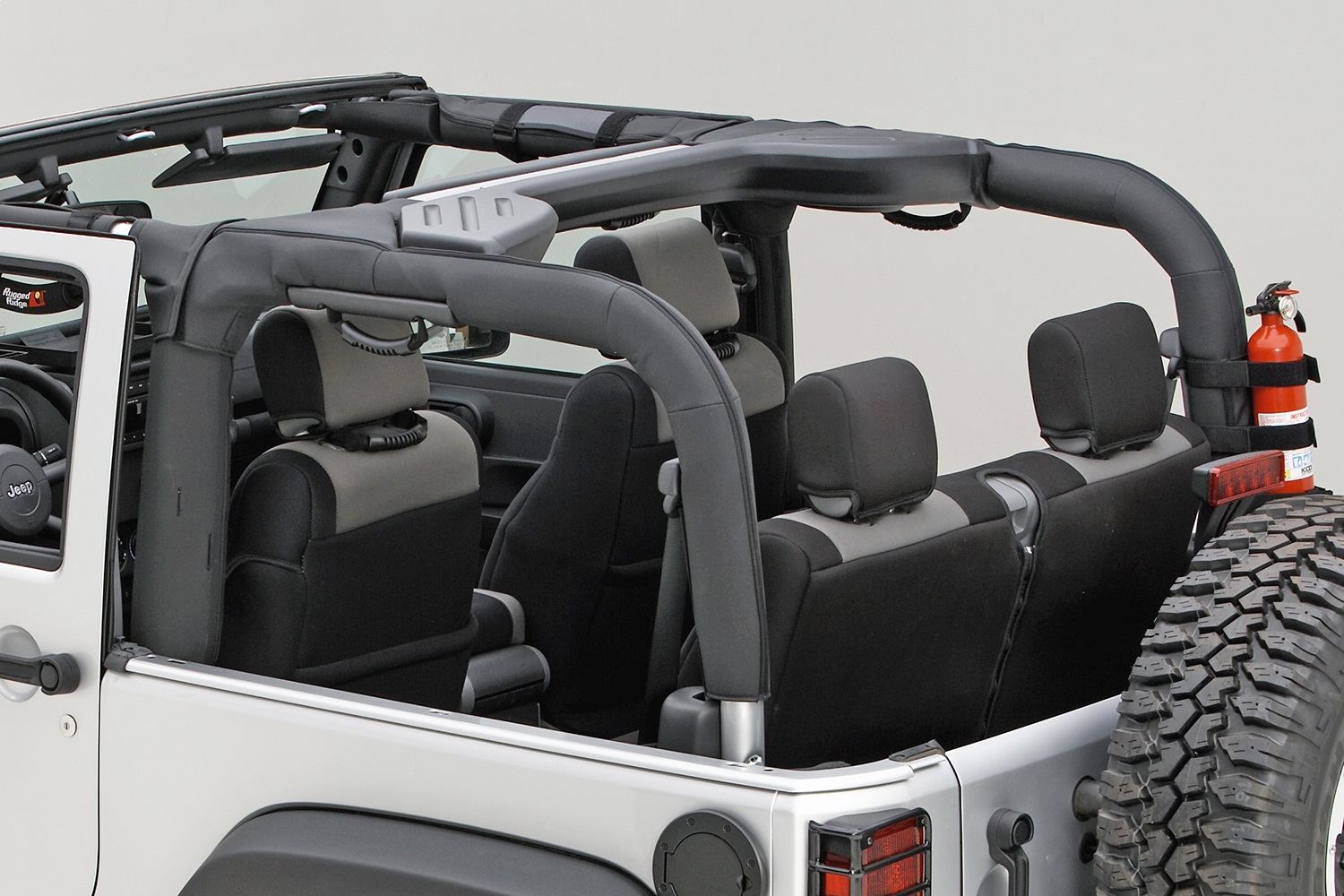 Rugged Ridge 13613.06 Roll Bar Cover Kit Fits 07-18 Wrangler (JK)