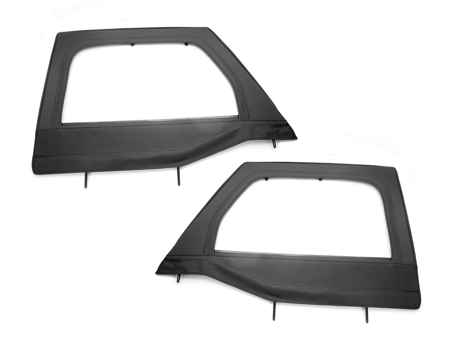 Rugged Ridge Upper Soft Door Kit, Front, Black Diamond Fit 07-16 Fit Wrangler JK