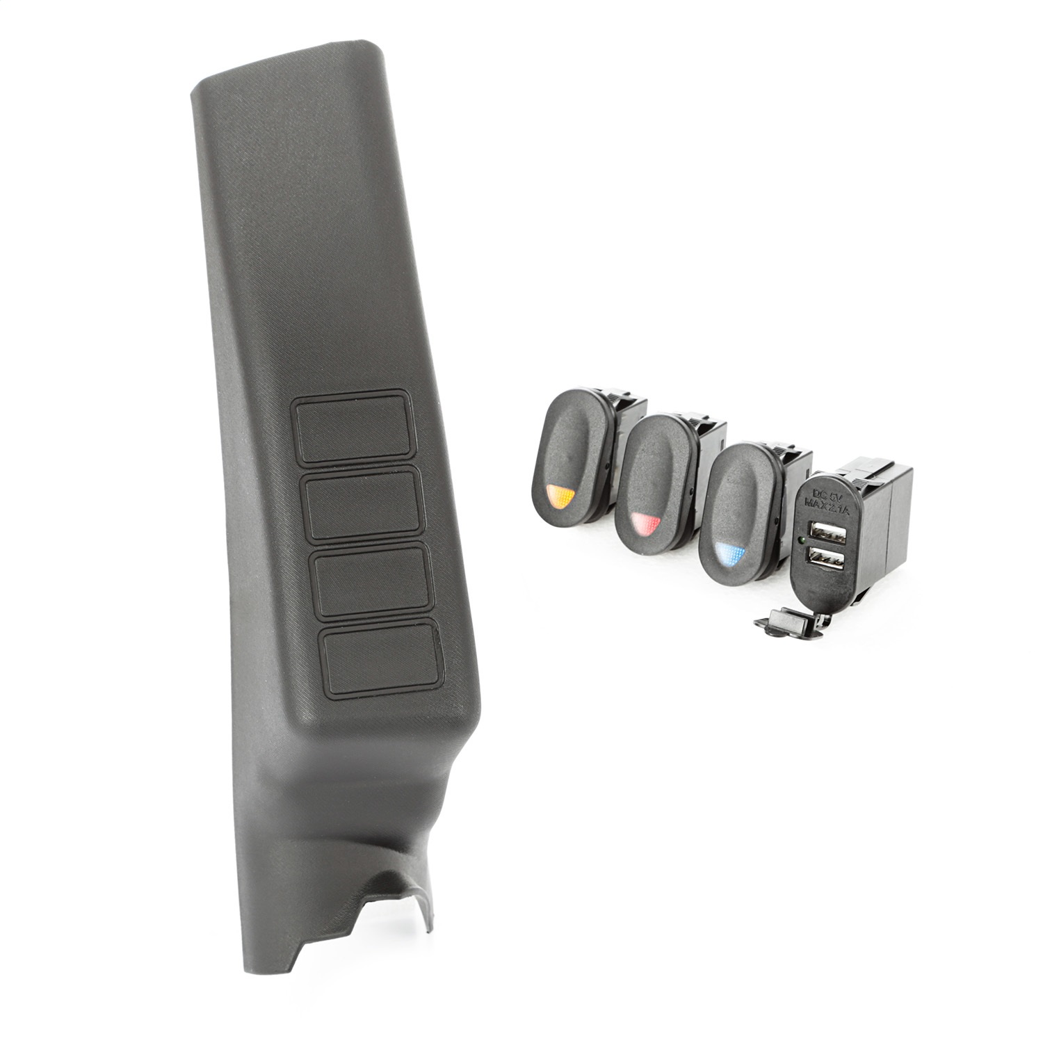 Rugged Ridge 17235.98 A Pillar Switch Pod Kit Fits 11-18 Wrangler (JK)