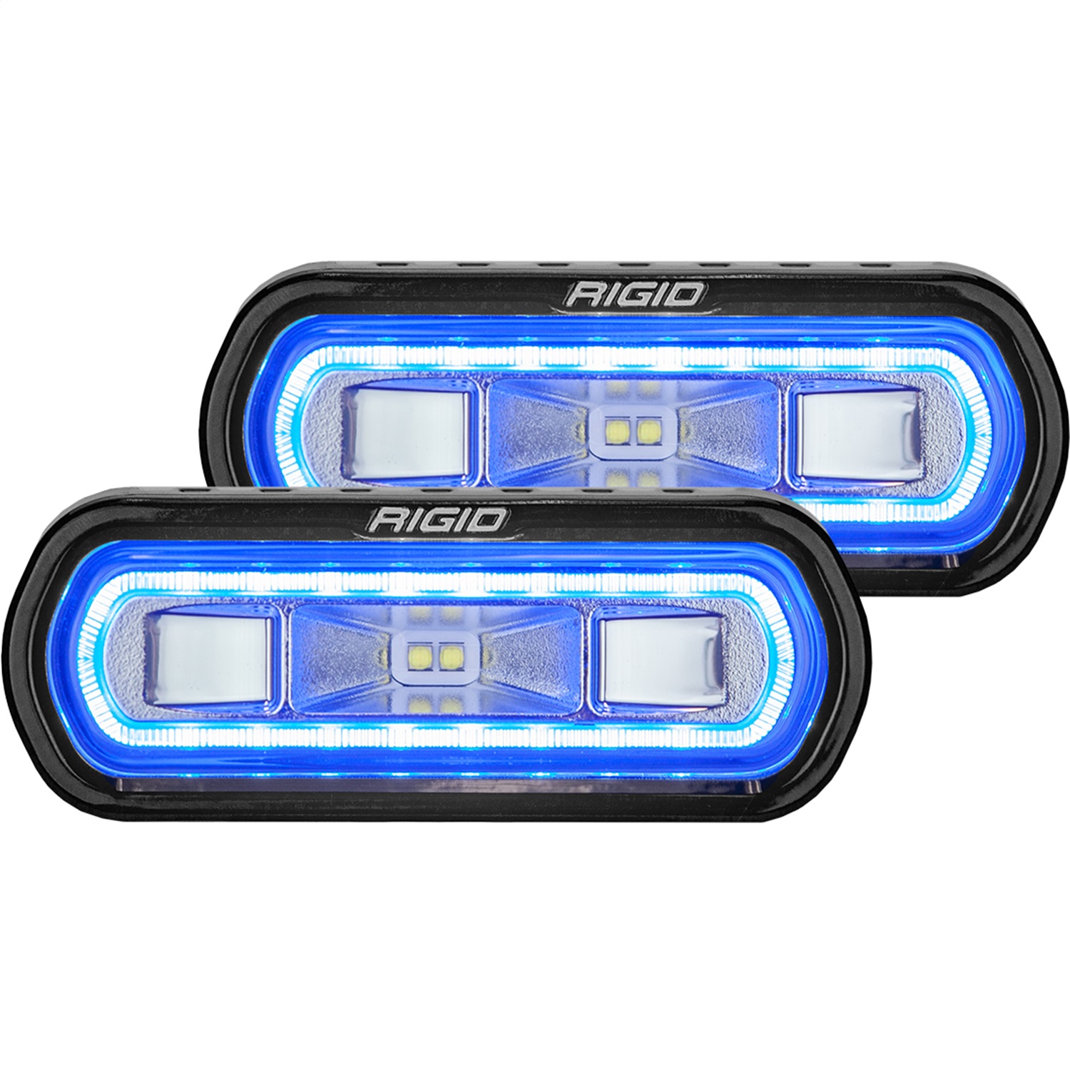 Rigid Industries SR-L Series Surface Mount LED Spreader Pair w/ Blue Halo