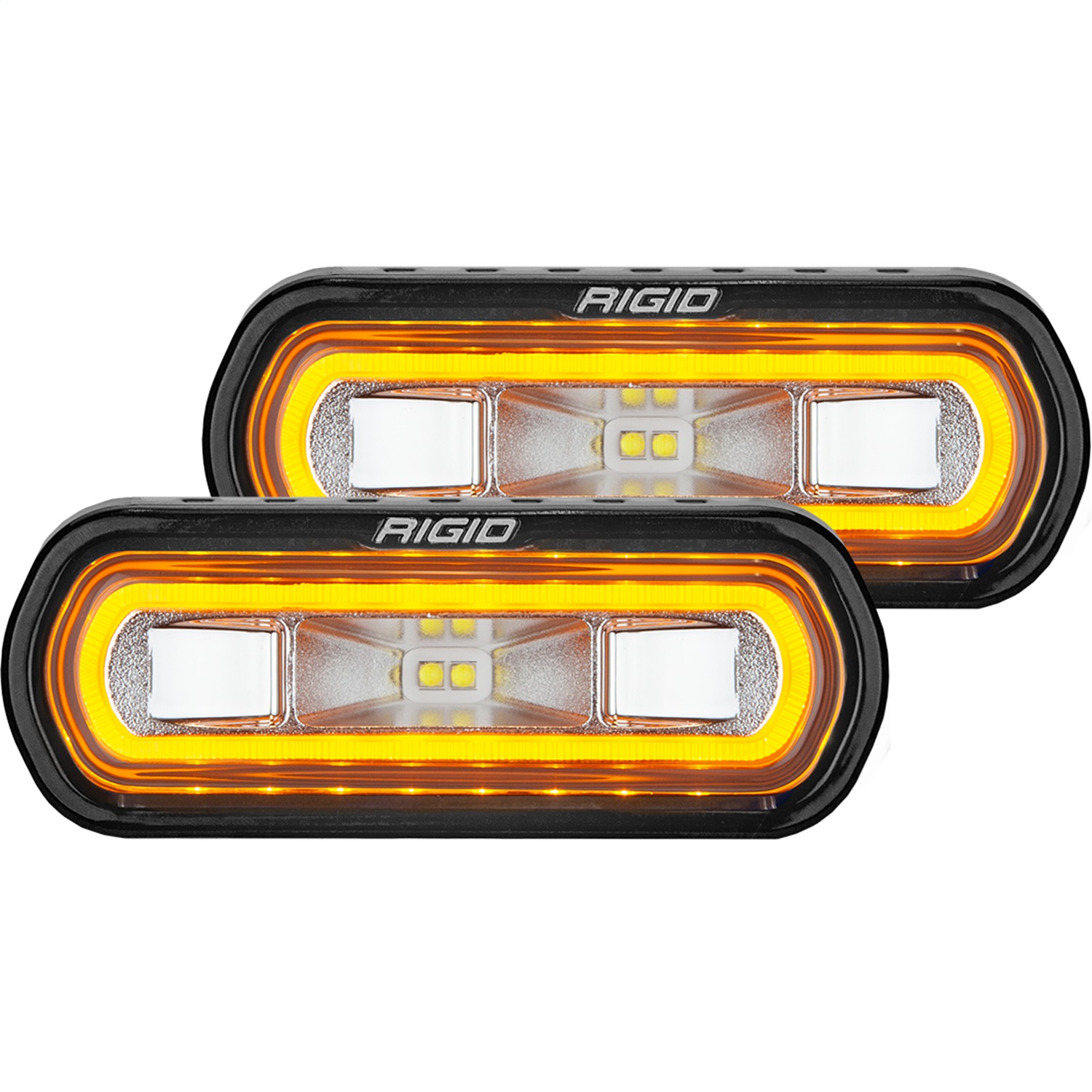 Rigid Industries SR-L Series Surface Mount LED Spreader Pair w/ Amber Halo