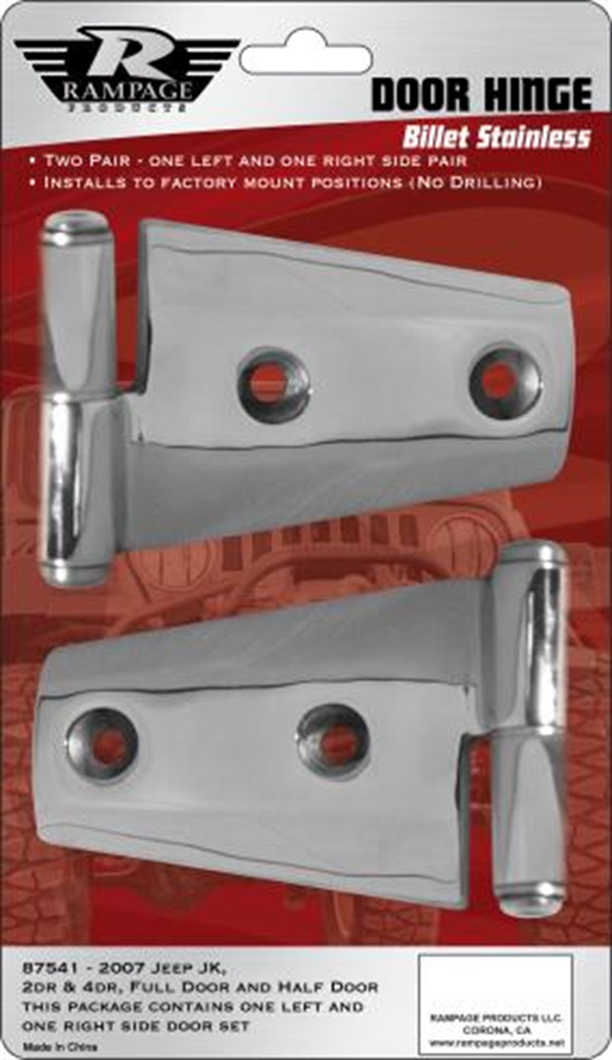 Rampage 87541 Door Hinges Fits 07 16 Wrangler Jk Ebay