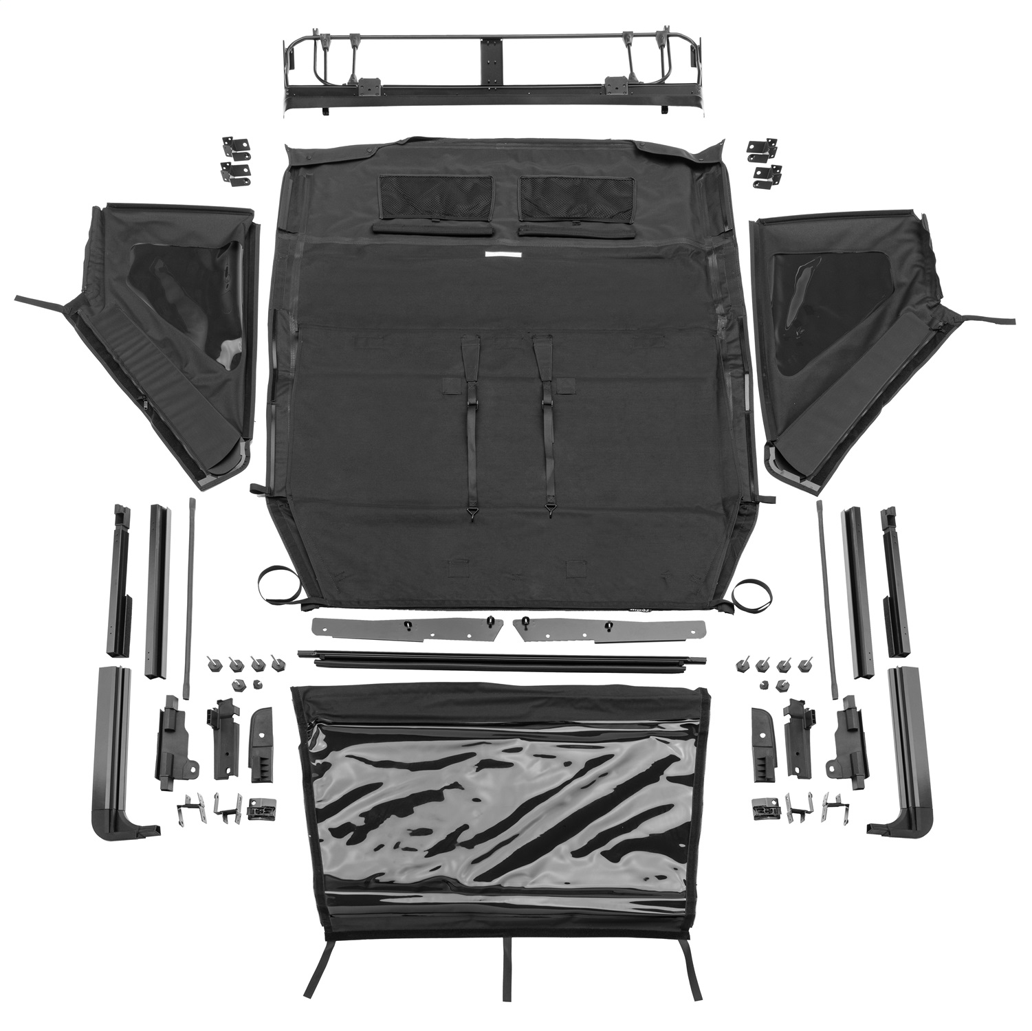 Rampage 139435 Trailview Frameless Soft Top Fits 18-22 Wrangler (JL)