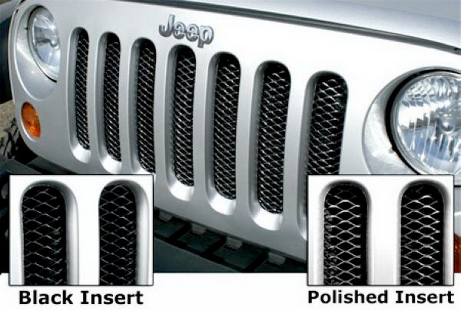 Rampage 86513 Single Piece 3D Grille Fits 07-18 Wrangler (JK)