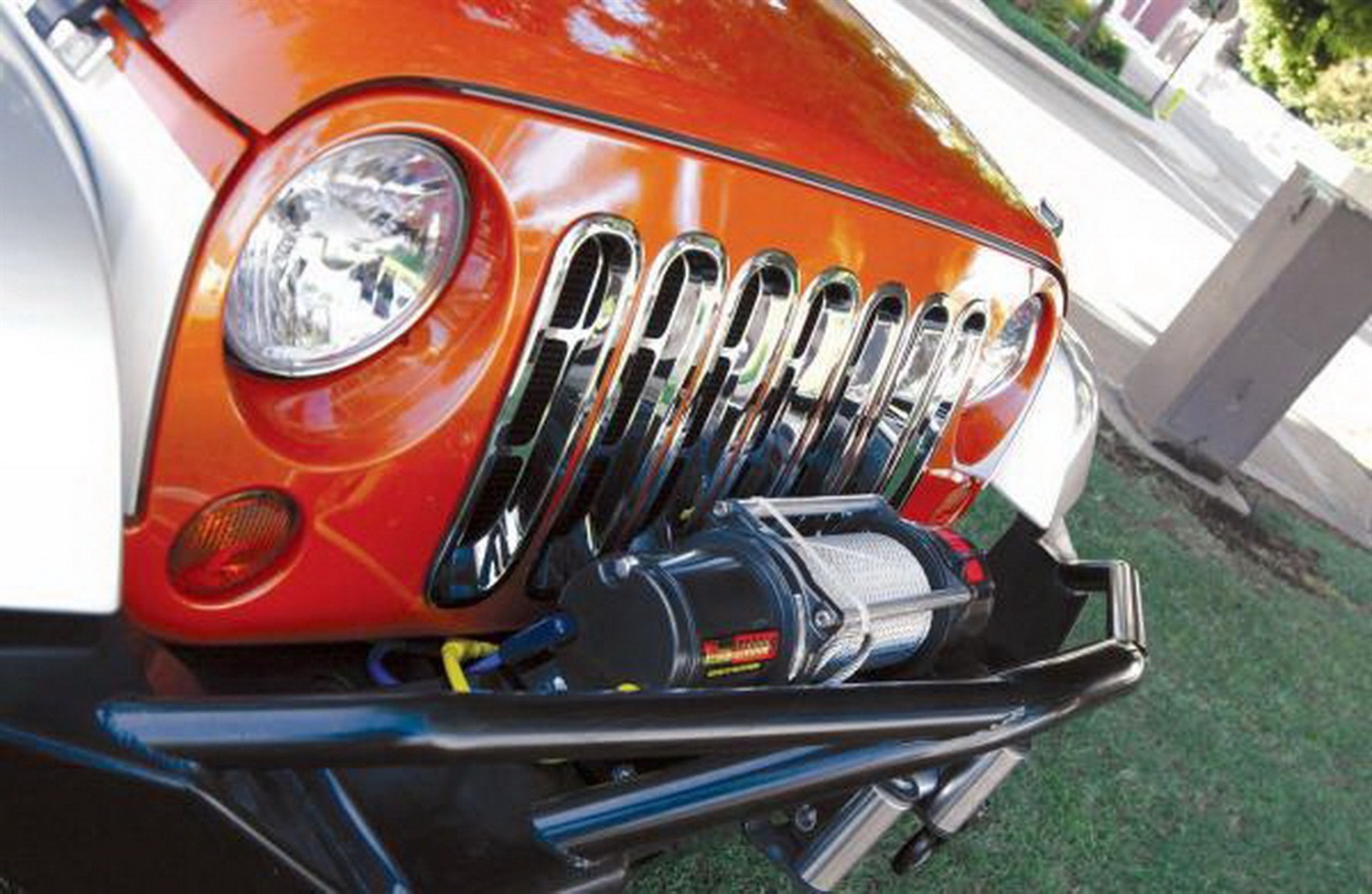 Rampage Grille Insert | Steel, Chrome | 87511 | Fits 2007 - 18 Jeep Wrangler JK