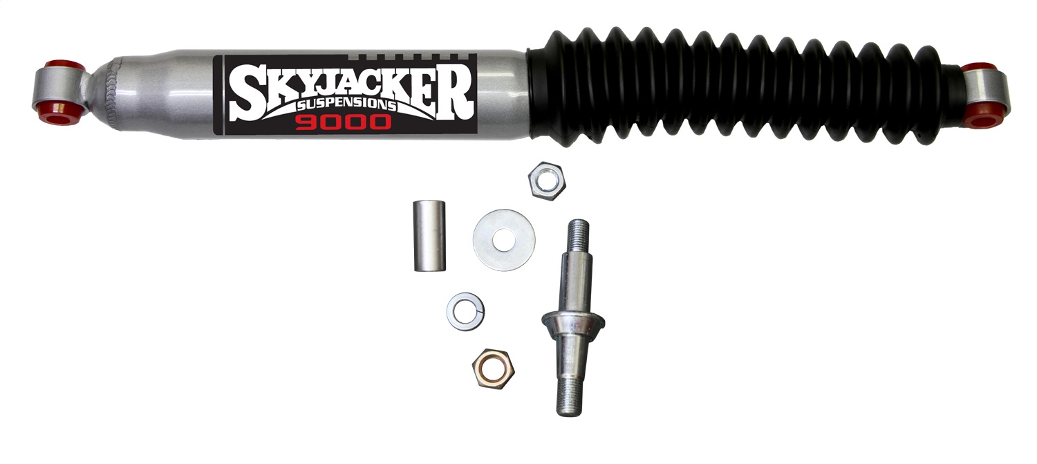 Skyjacker Steering Stabilizer HD OEM Replacement Kit Silver w/Black Boot