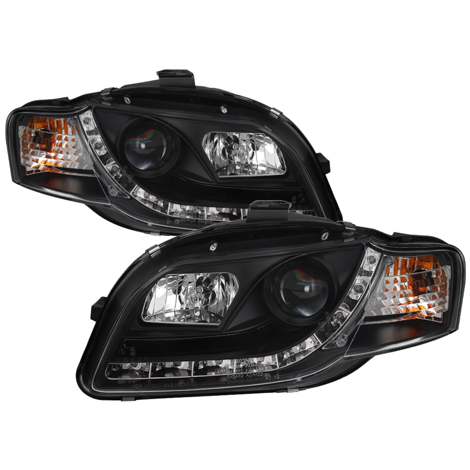 Spyder Auto 5008572 DRL LED Projector Headlights Fits 06-08 A4 A4 Quattro
