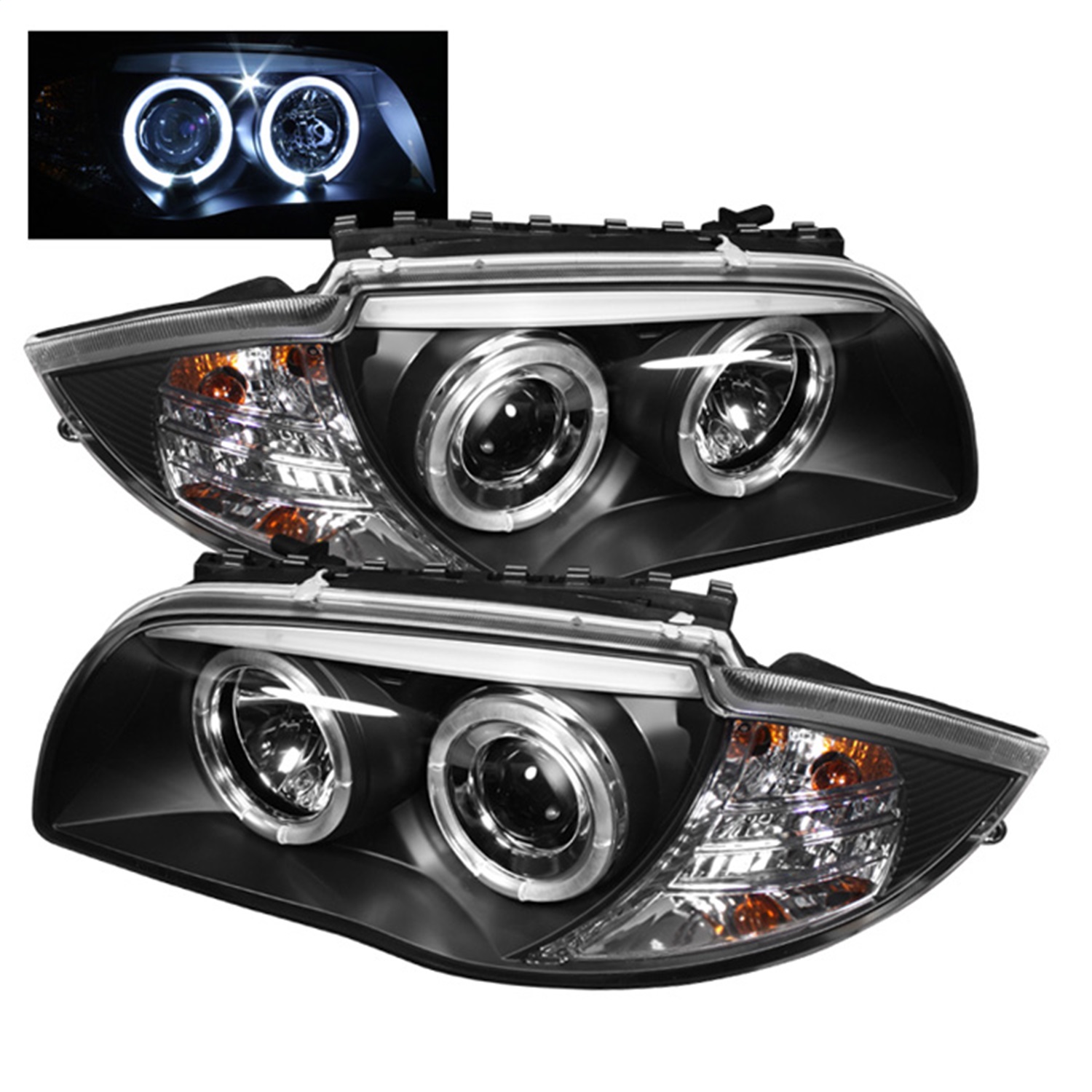 Spyder Auto 5008985 Halo Projector Headlights Fits 08-11 1 Series M 128i 135i