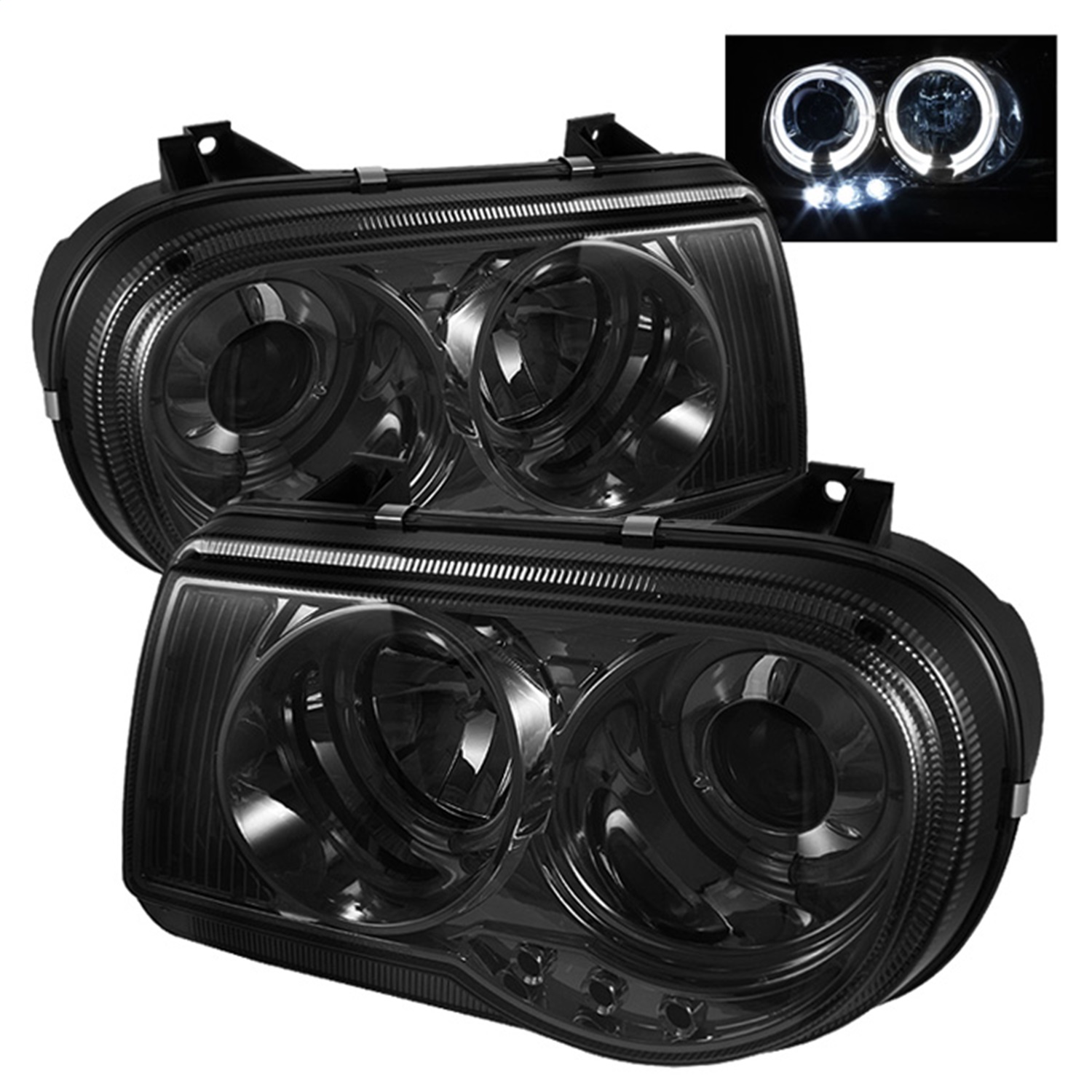 Spyder Auto 5009159 Halo LED Projector Headlights Fits 05-10 300