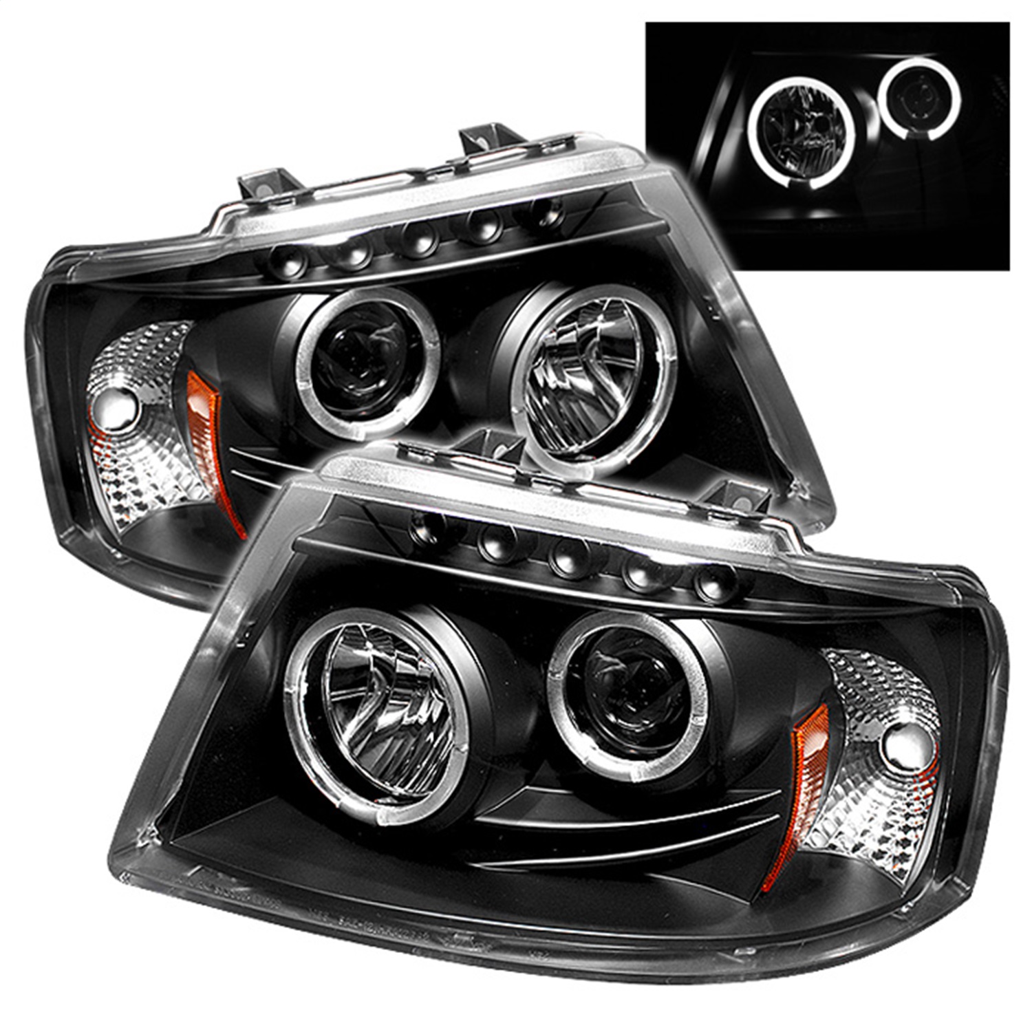 Spyder Auto 5010117 Halo LED Projector Headlights Fits 03-06 Expedition