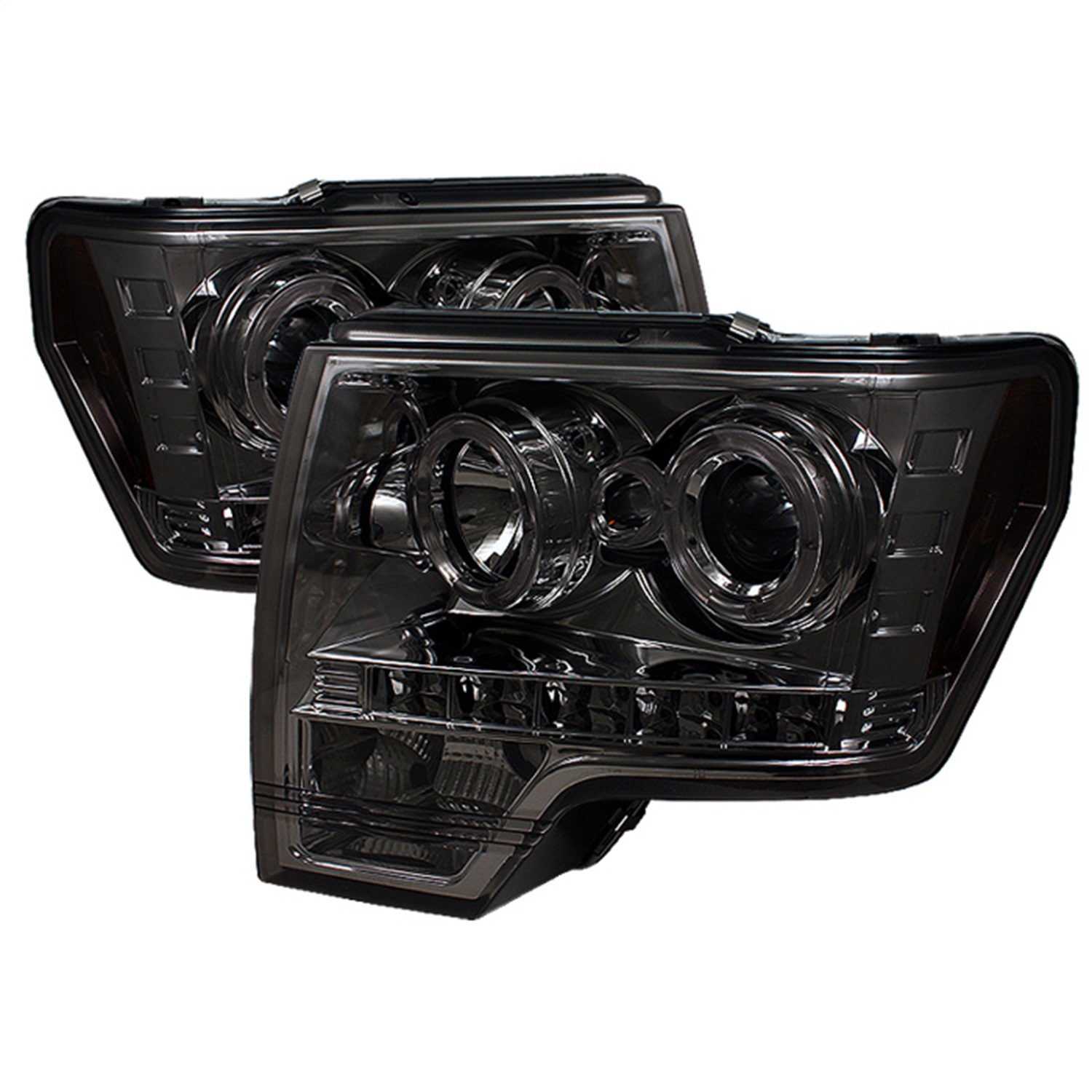 Spyder Auto 5010254 Halo LED Projector Headlights Fits 09-14 F-150
