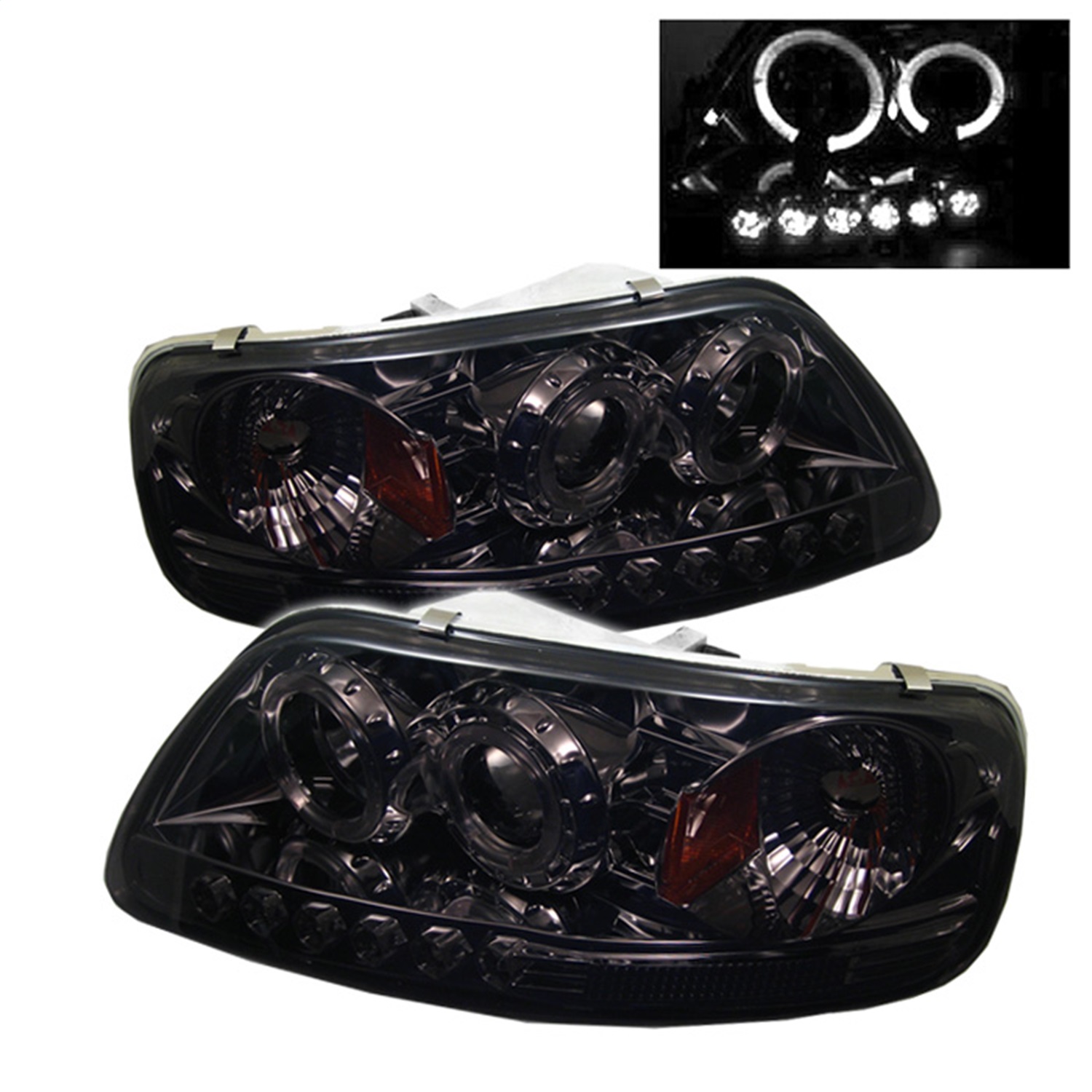 Spyder Auto 5010285 Halo LED Projector Headlights Fits 97-03 Expedition F-150
