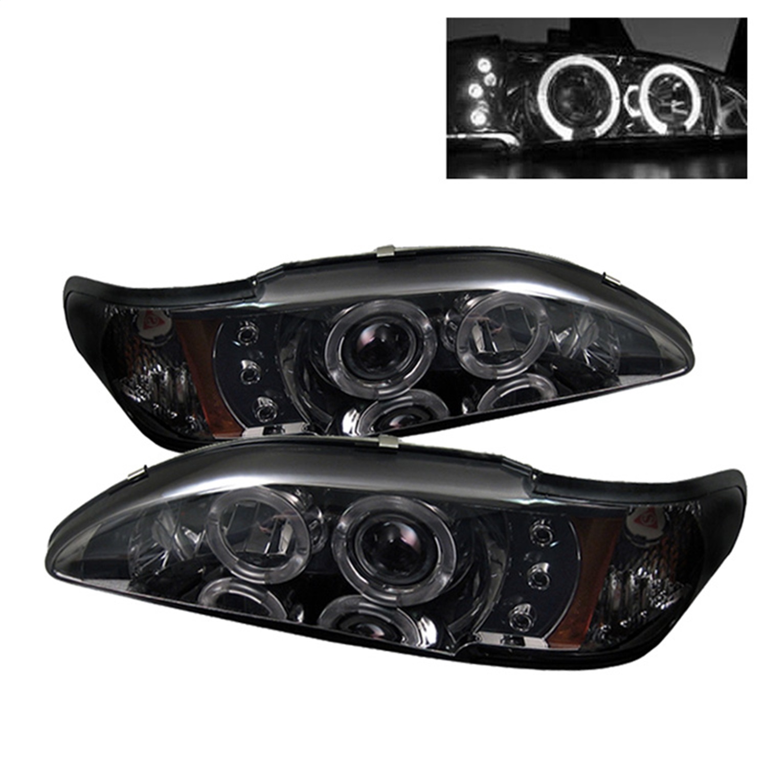 Spyder Auto 5010414 Halo LED Projector Headlights Fits 94-98 Mustang