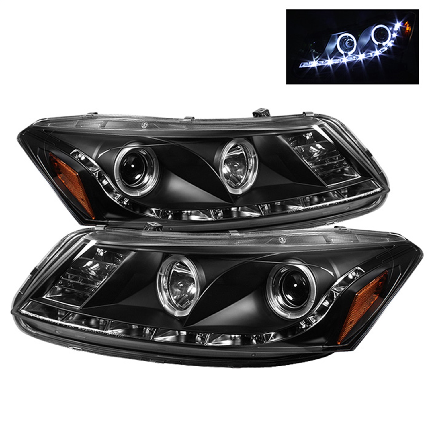 Spyder Auto 5010667 DRL LED Projector Headlights Fits 08-12 Accord