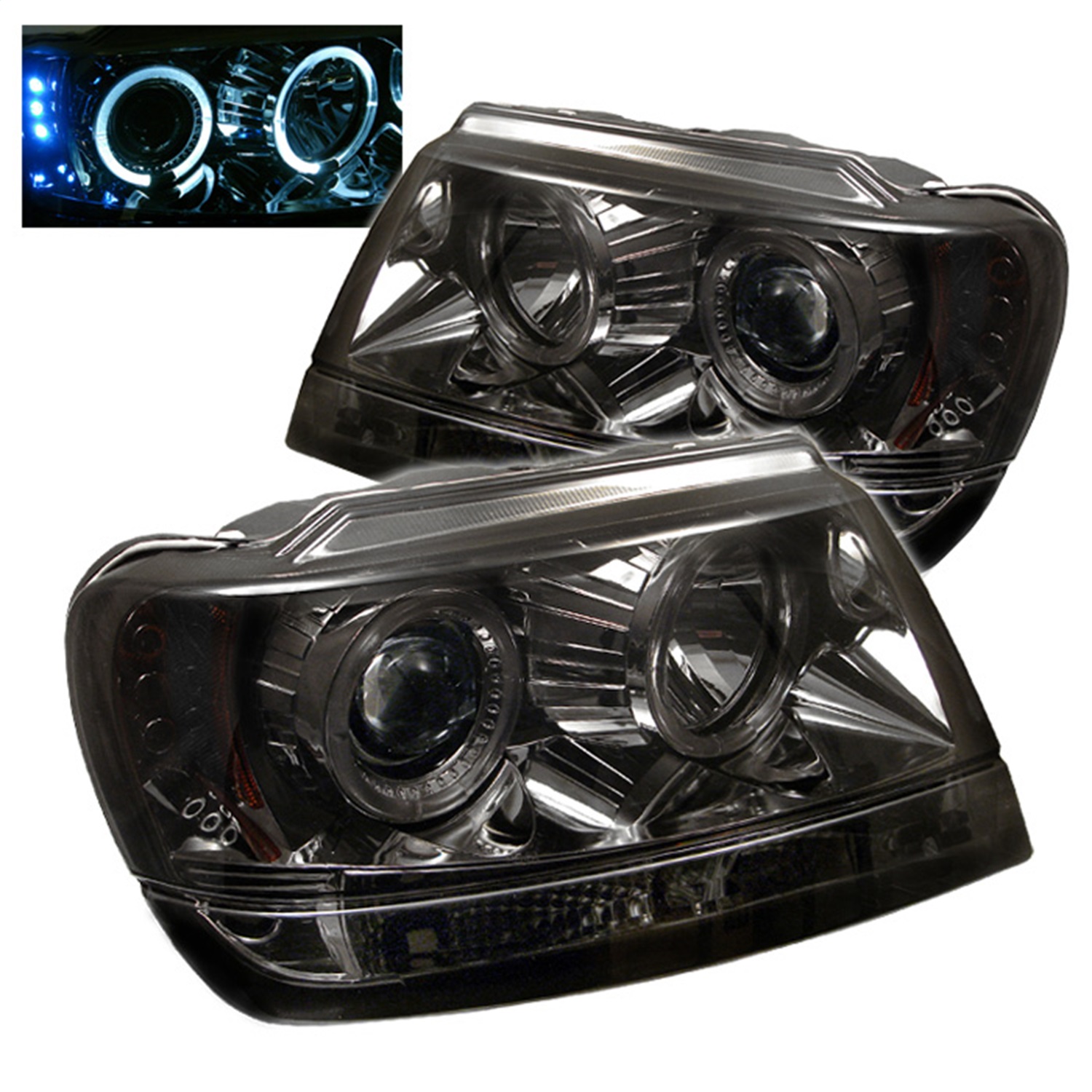 Spyder Auto 5011169 Halo LED Projector Headlights Fits 99-04 Grand Cherokee (WJ)
