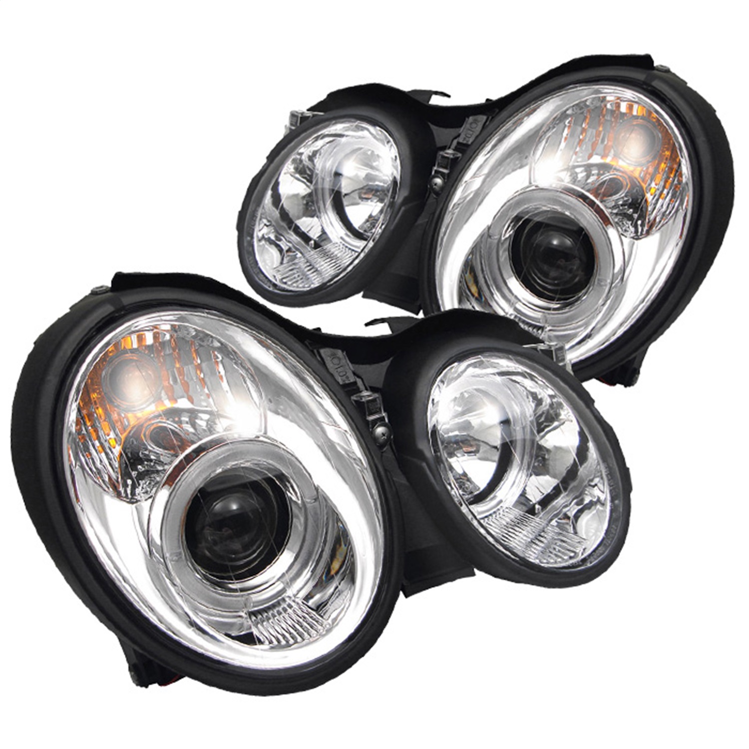 Spyder Auto 5011183 Halo Projector Headlights Fits 98-02 CLK320 CLK430 CLK55 AMG