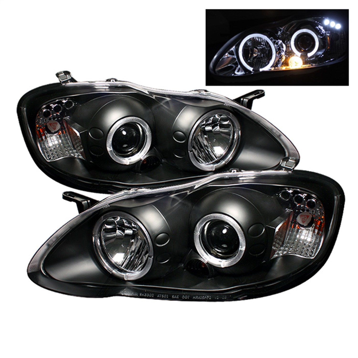 Spyder Auto 5011787 Halo Projector Headlights Fits 03-08 Corolla