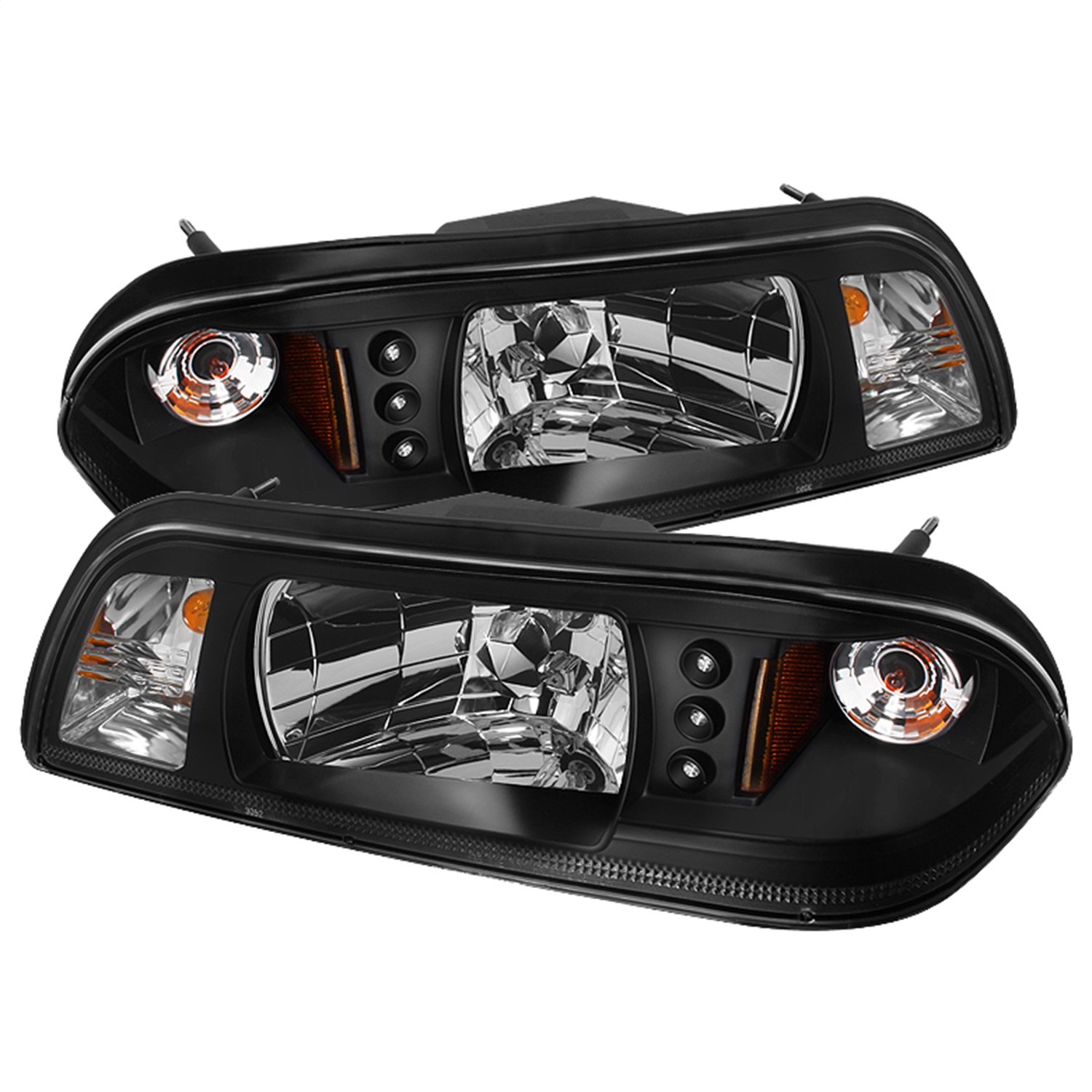 Spyder Auto 5012531 LED Crystal Headlights Fits 87-93 Mustang