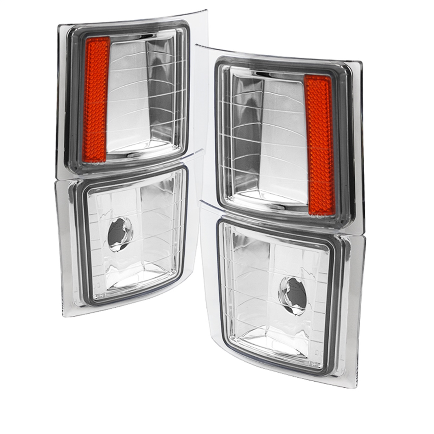 xTune Fits Chevy Suburban 94-98 4 pcs Corner Lights Chrome CCL-JH-CCK88-E-AM