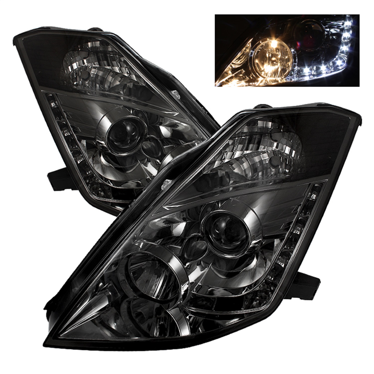 Spyder Auto 5064752 DRL LED Projector Headlights Fits 03-05 350Z