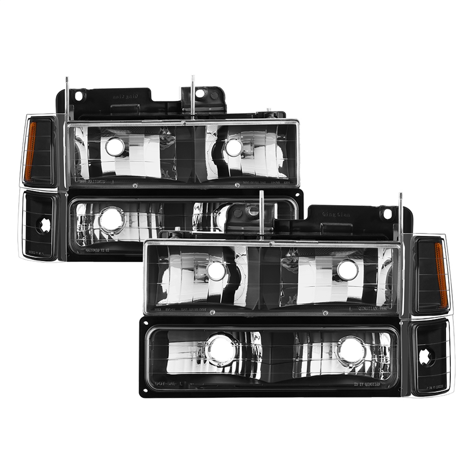 xTune Fits Suburban 94-98 Headlights w/ Corner & Parking Lights 8pcs