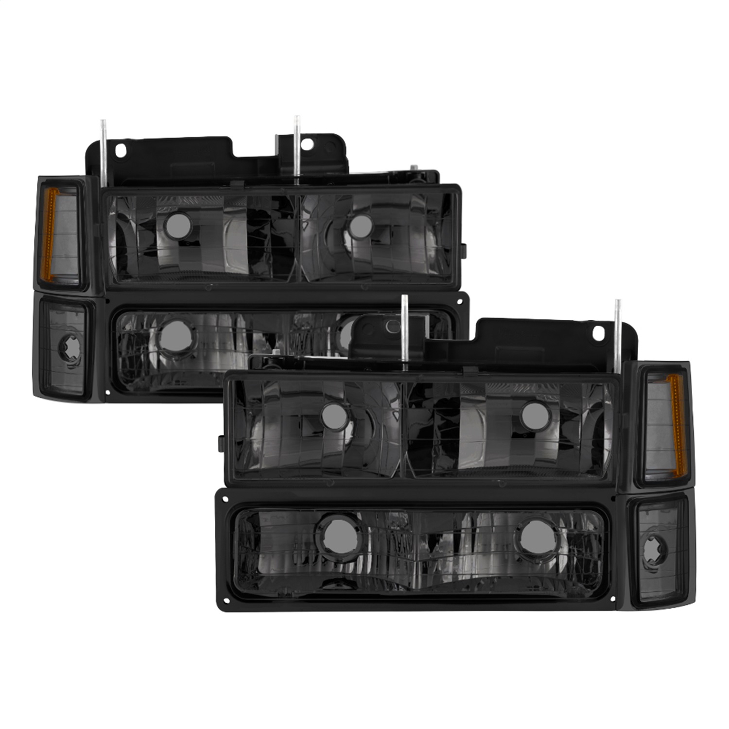 xTune Fits Suburban 94-98 Headlights w/ Corner & Parking Lights 8pcs Smoked