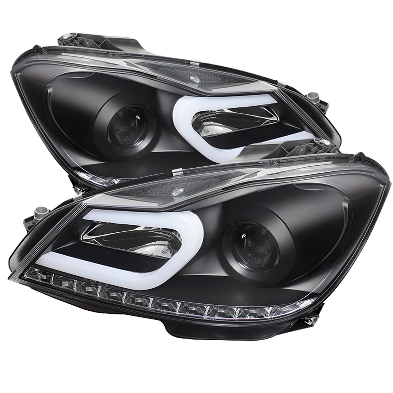 Spyder Projector Headlights, Fits Mercedes Benz W204 C-Class 12-13