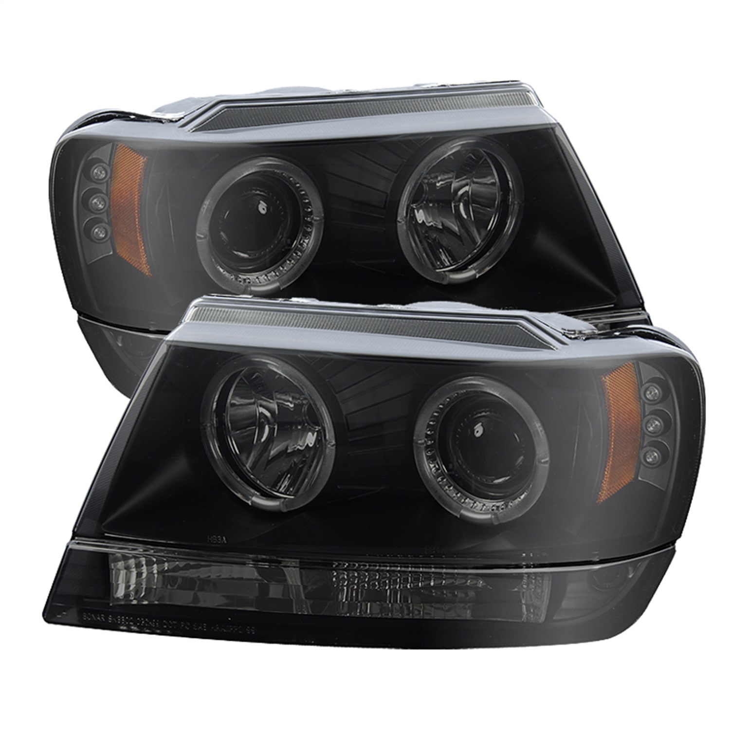 Spyder Auto 5078568 Halo LED Projector Headlights Fits 99-04 Grand Cherokee (WJ)