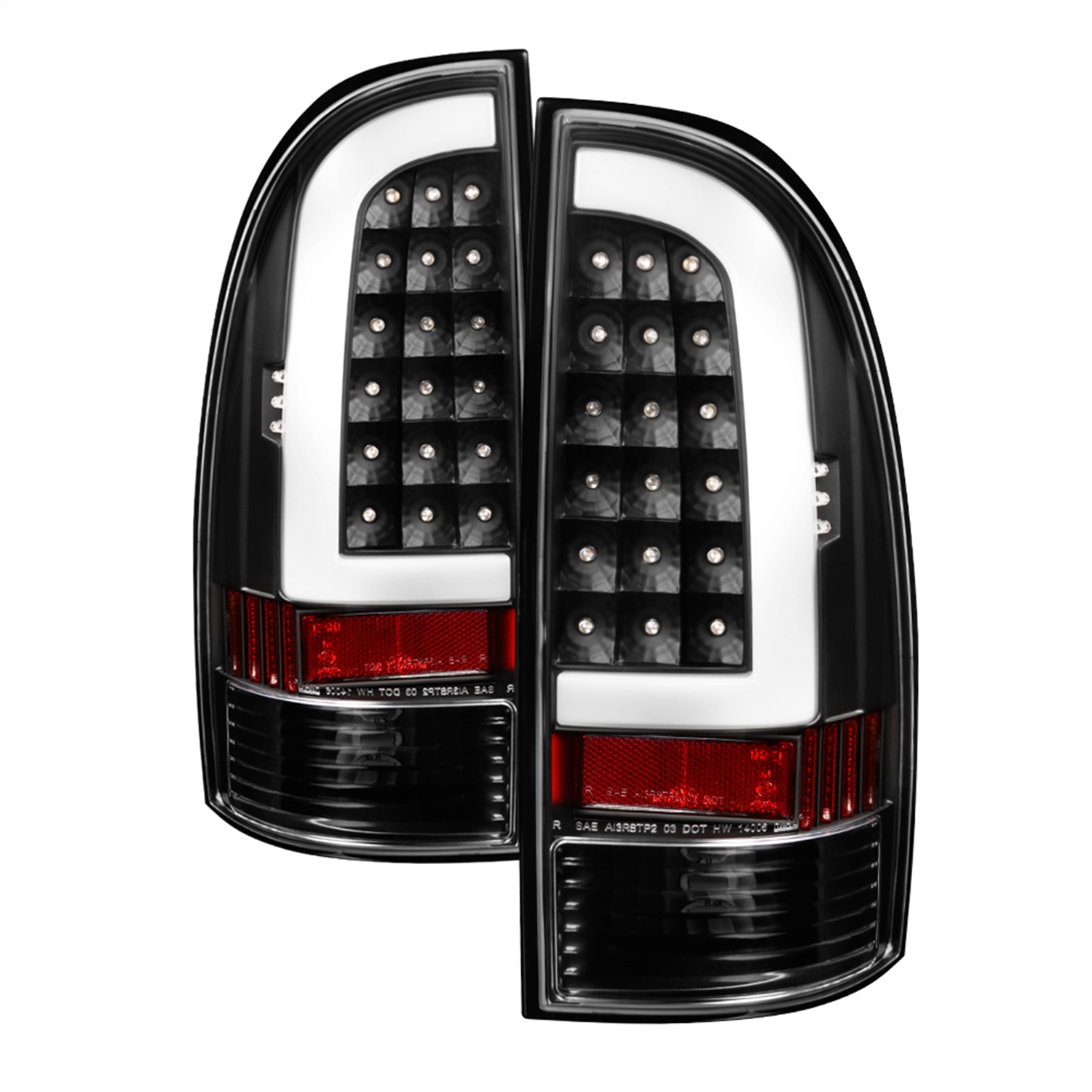 xTune Fit Toyota Tacoma 05-15 Tail Lights - Light Bar LED - Black