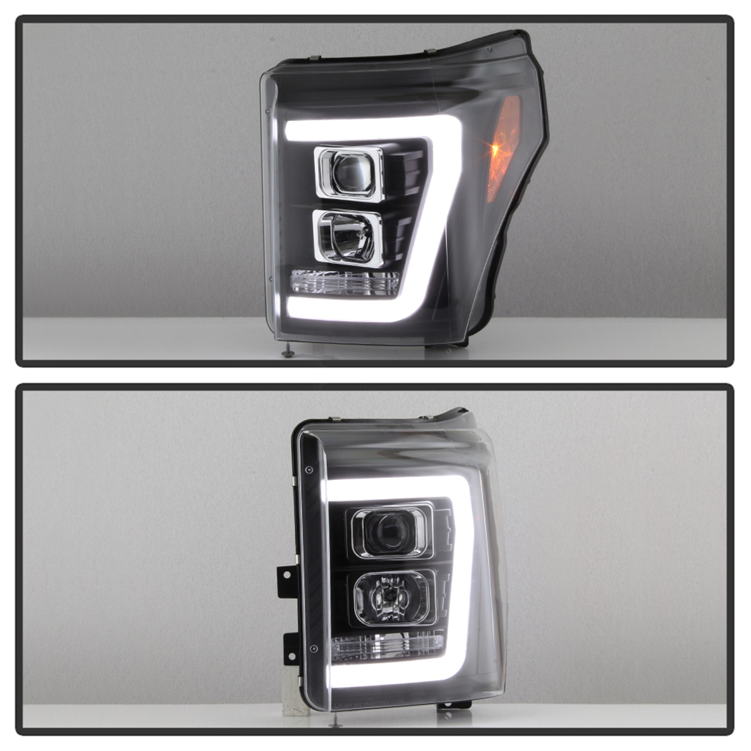 F250-f450 Proj Hdlts Ltbr Drl Black 6