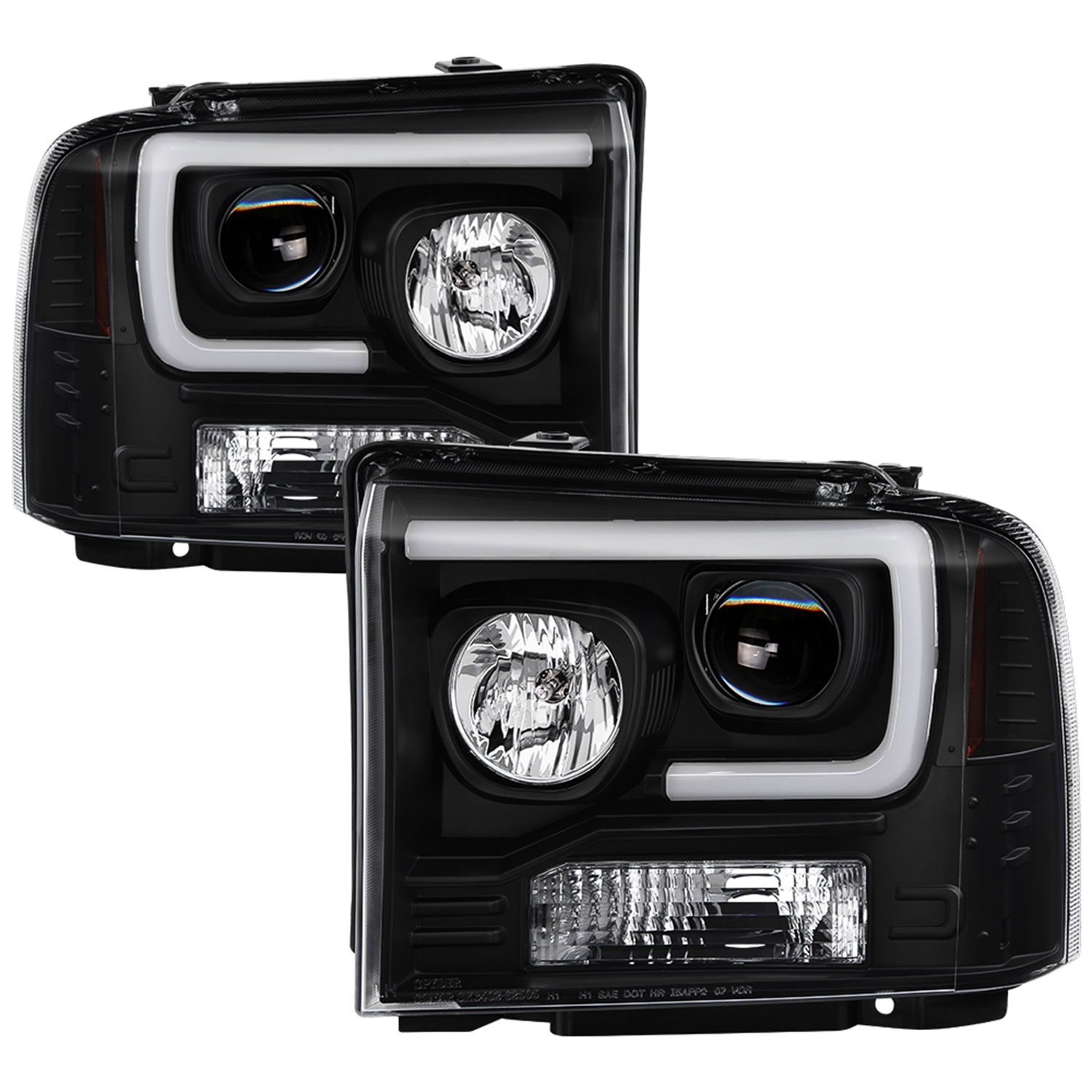 Spyder Fit Ford F150 2005-2007 Projector Headlights - Light Bar DRL LED