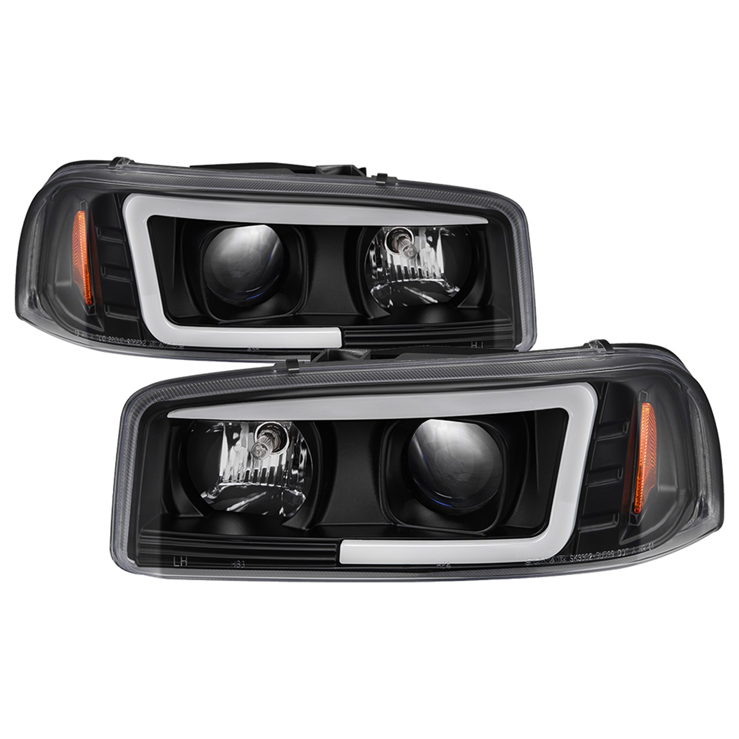 Spyder Fit Sierra 1500/2500/3500 99-06 V2 Projector Headlights - DRL