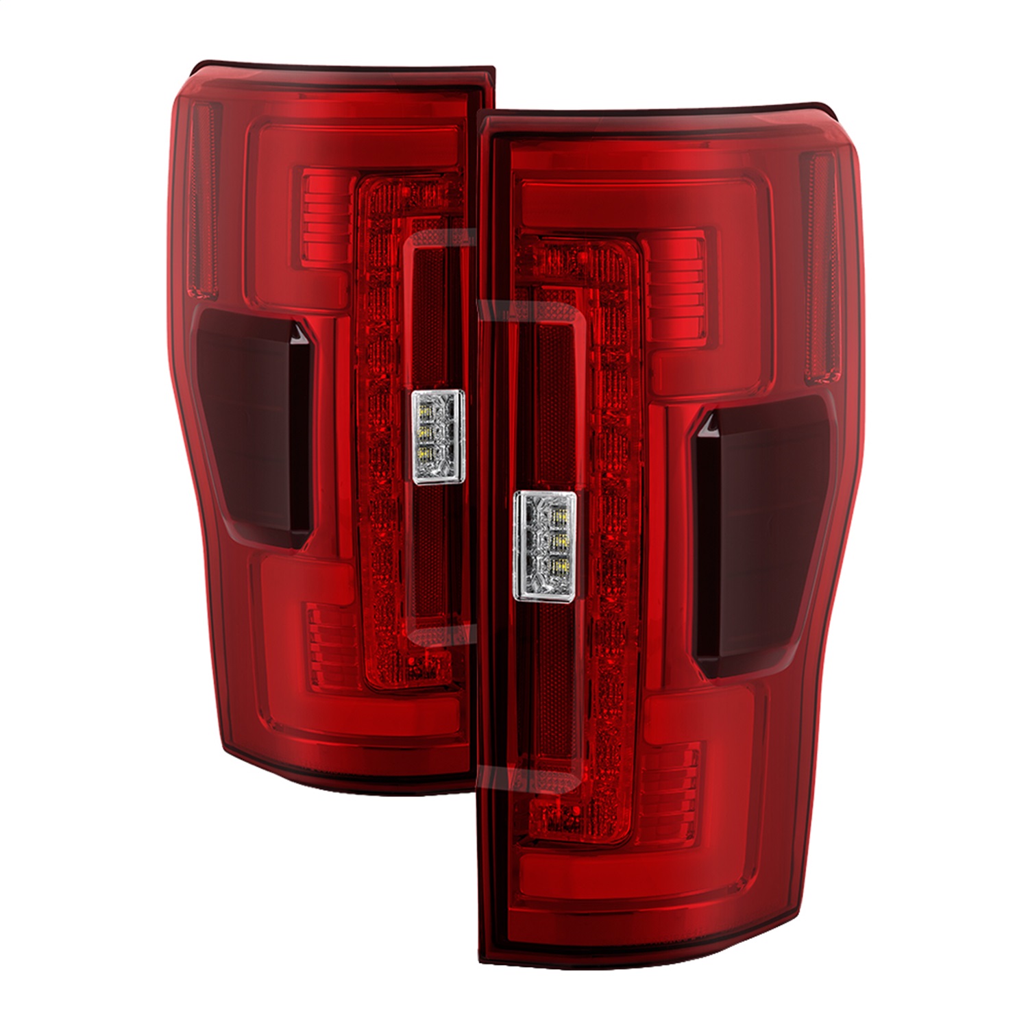 Spyder Fit 17-18 Ford F-250 SD  LED Tail Lights - Red Clr