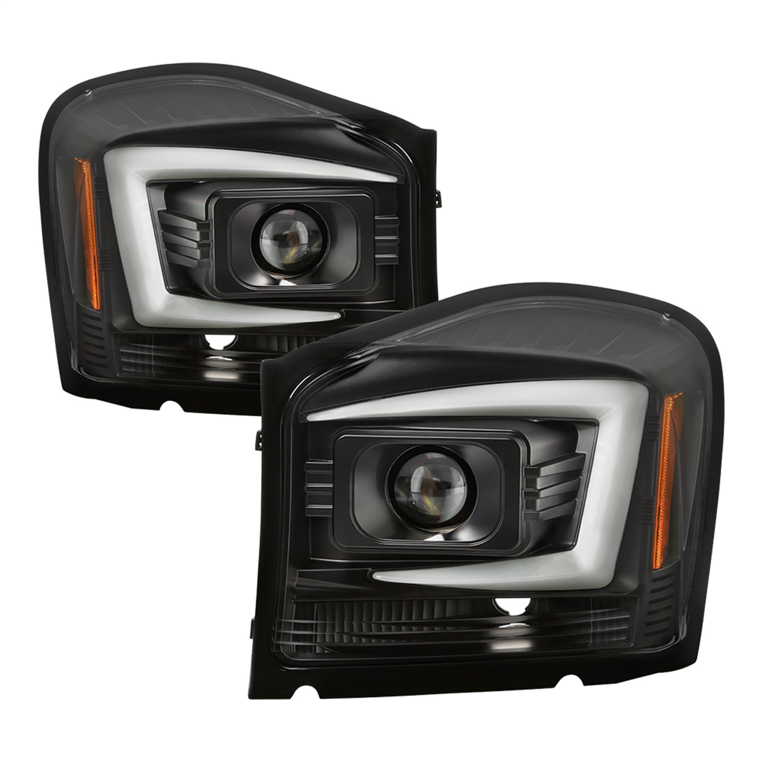 Spyder Fit 04-06 Dodge Durango Projector Headlights - Black PRO-YD-DDU04-LB-BK