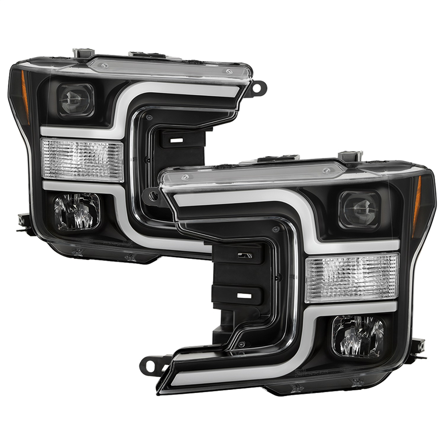 Spyder Fit 18-19 F-150 Projector Headlights - Halogen Model Only