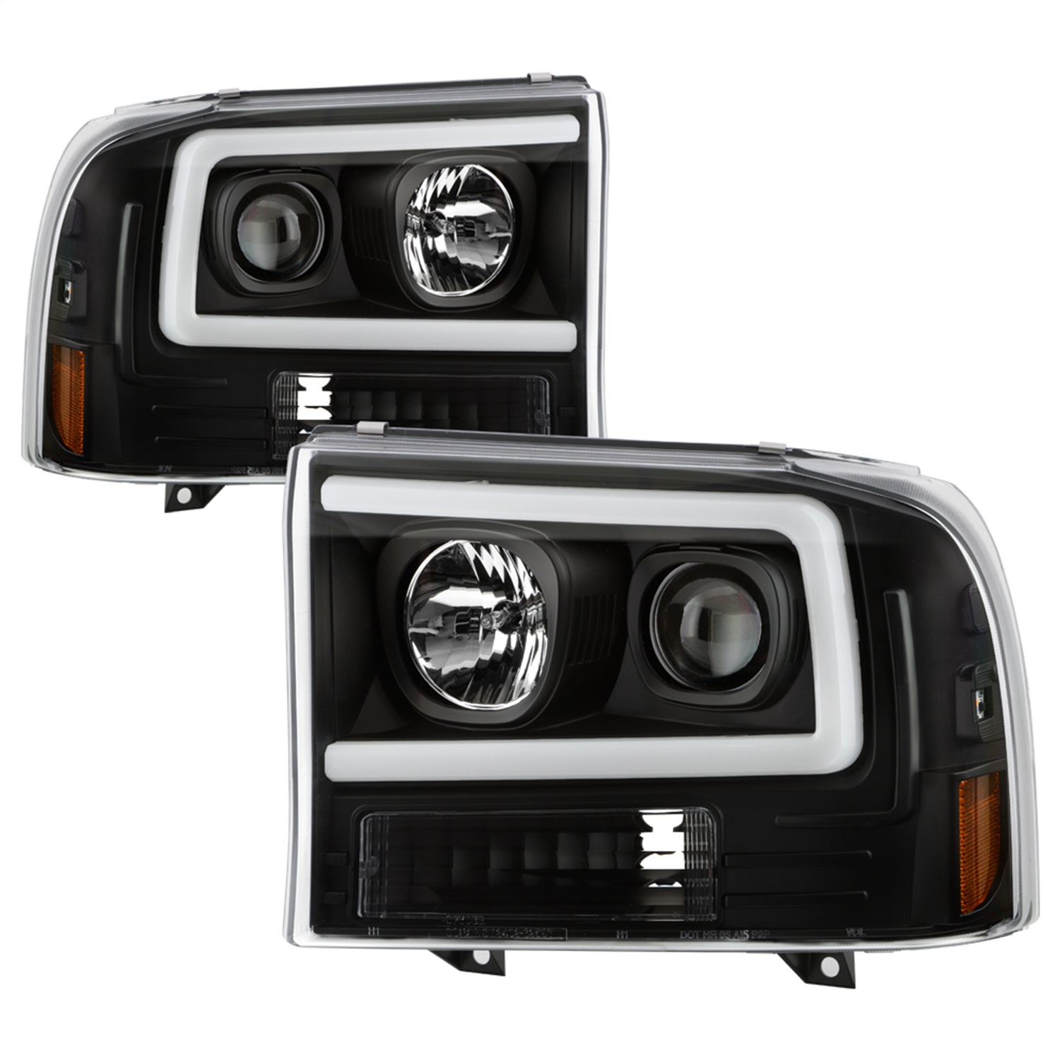 Spyder Fit Ford F-250 99-04/Excursion 00-04 1 Piece LED Headlights - Black