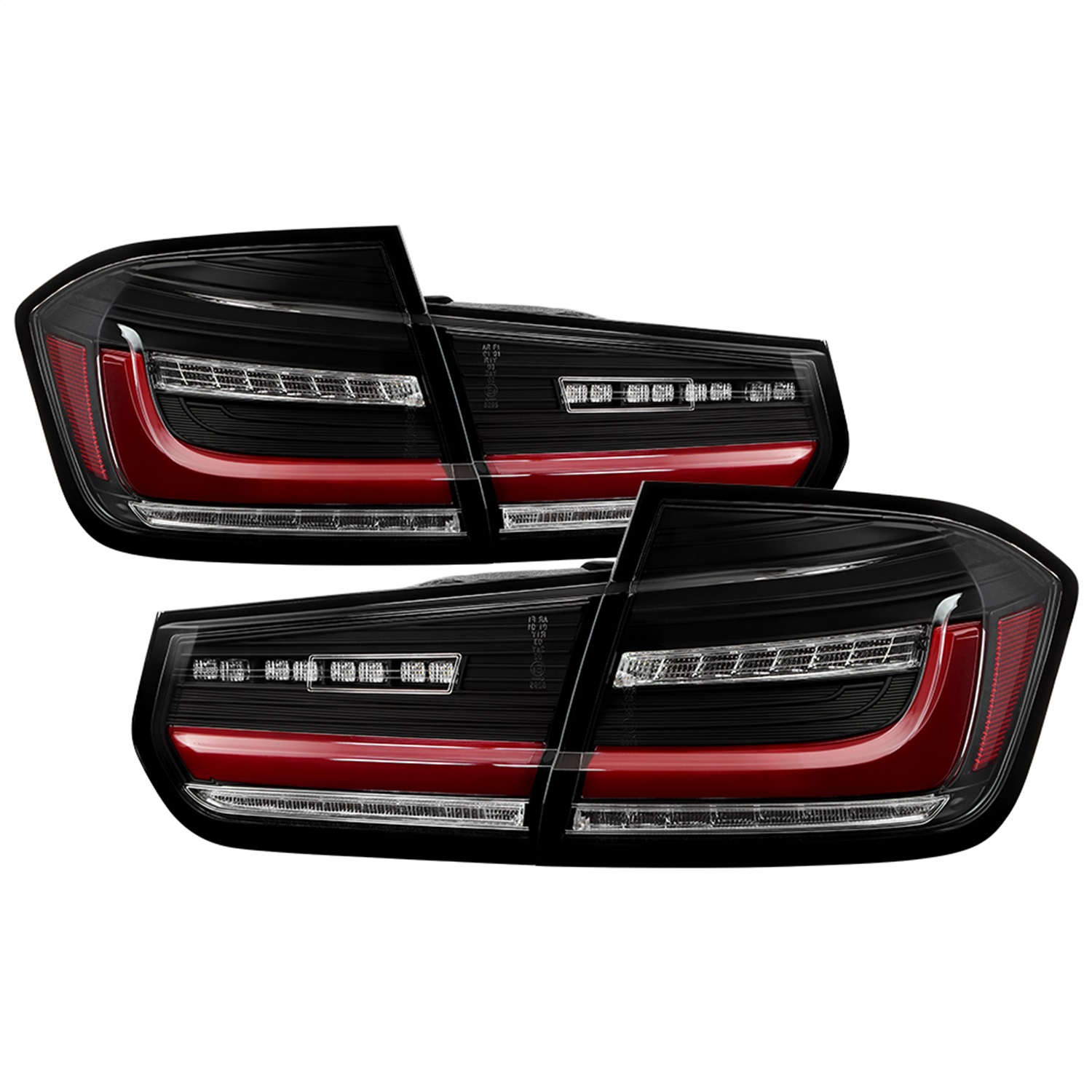 Spyder Fit BMW 3 Series F30 2012-2018 Full LED Tail Lights  -  Black