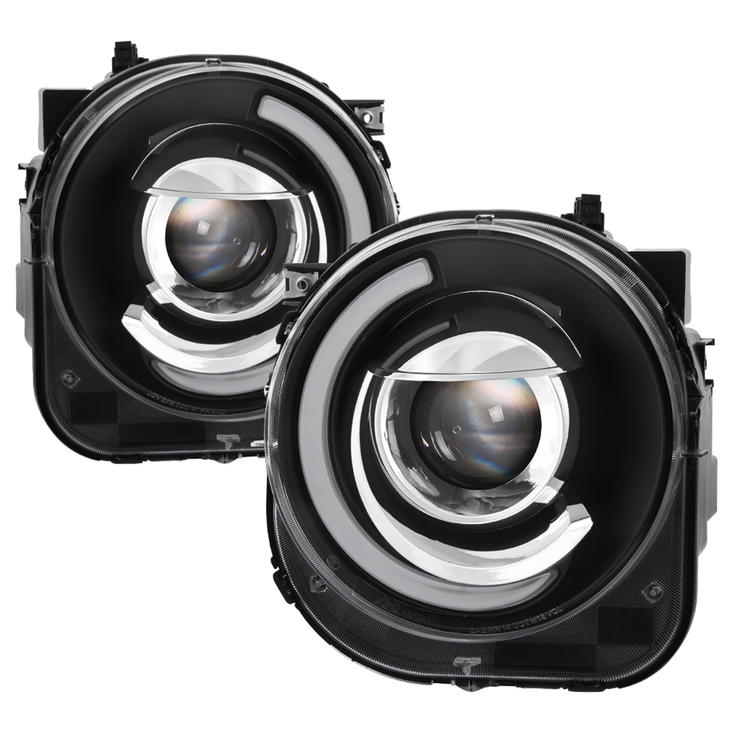 xTune Fit 15-17 Jeep Renegade Light Bar DRL Projector Headlights -Black