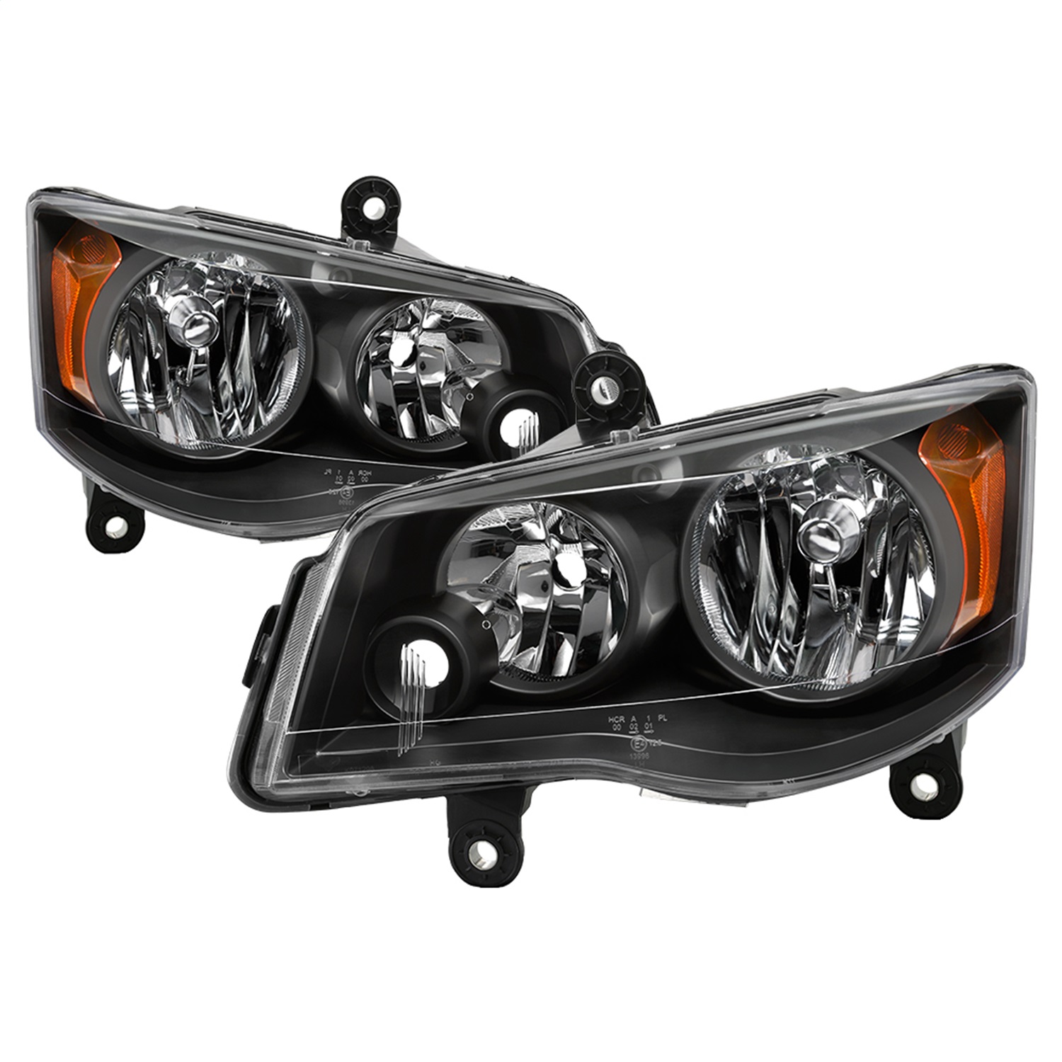 xTune Fit 11-17 Dodge Grand Caravan OEM Style Headlights - Black