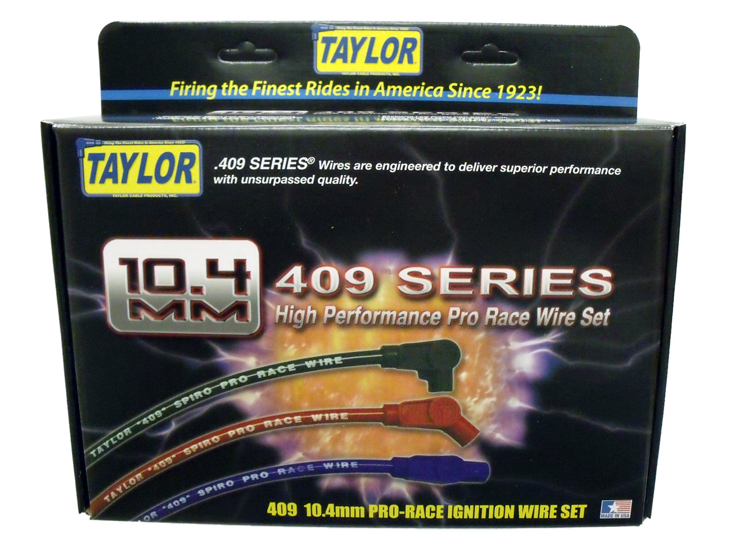 Taylor Cable 79258 409 Pro-Race Spiro-Wound Core Spark Plug Wire Set