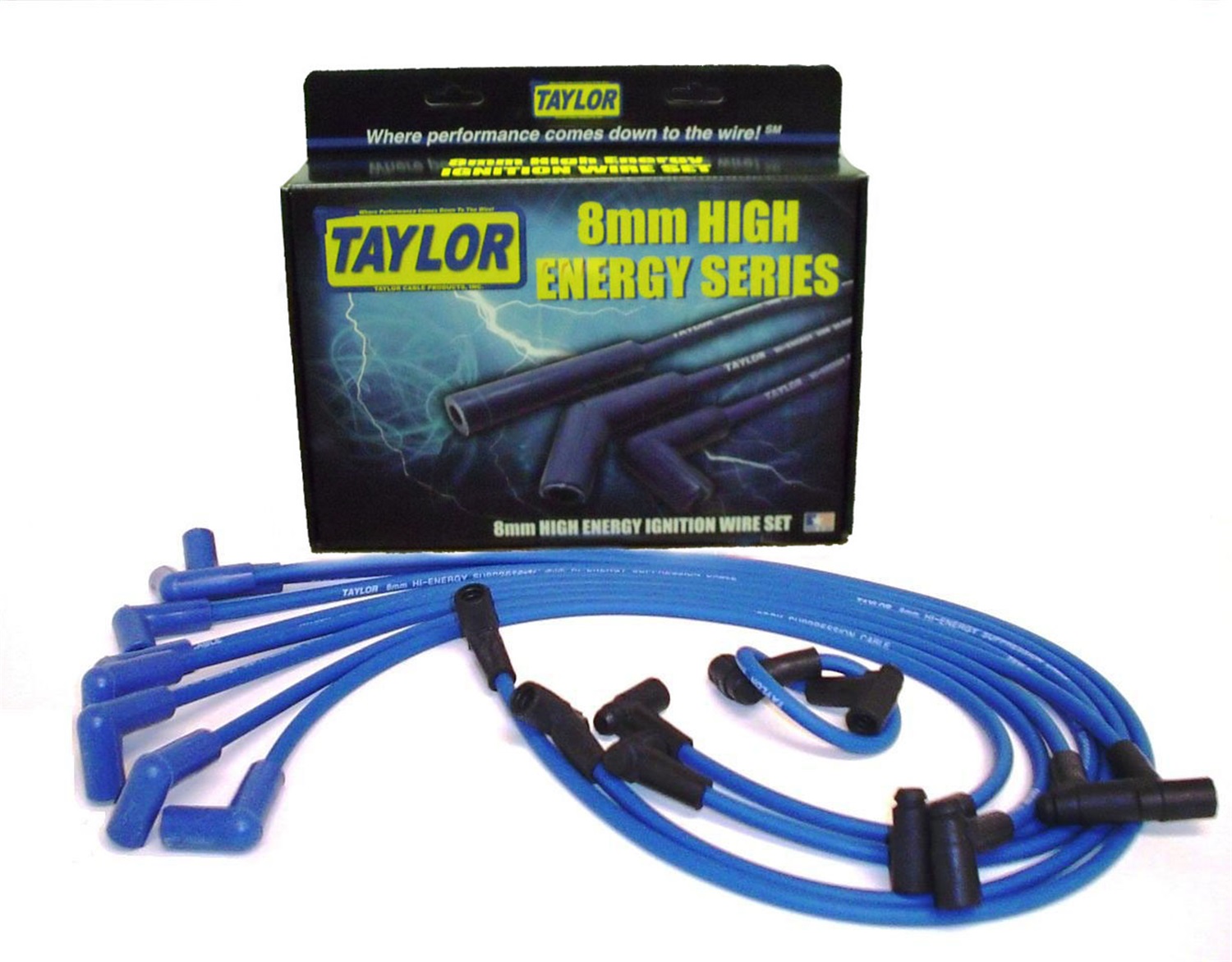 Taylor Cable Spark Plug Wire Set High Energy 8mm 90-Degree 64628 Taylor Cable Spark Plug Wire Set High Energy 8mm 90-Degree 64628