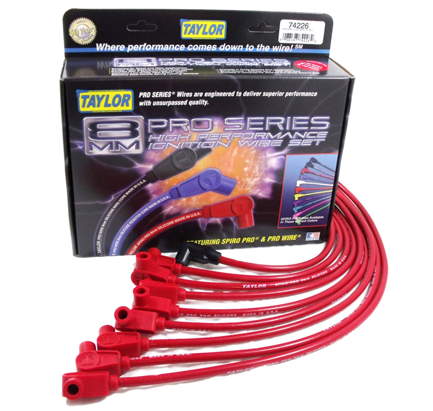 Taylor Cable Spark Plug Wire Set 8mm Spiro-Pro LT-1 Camaro 74226