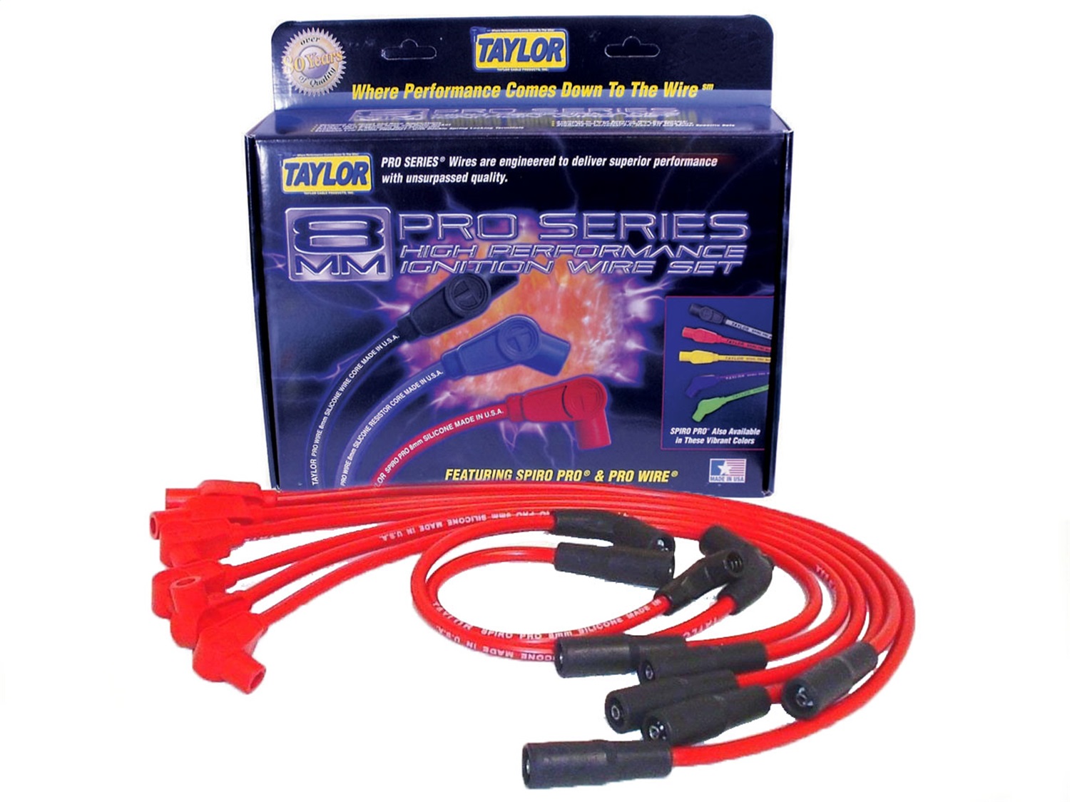 Taylor Cable 73051 8mm Spiro Pro Ignition Wire Set
