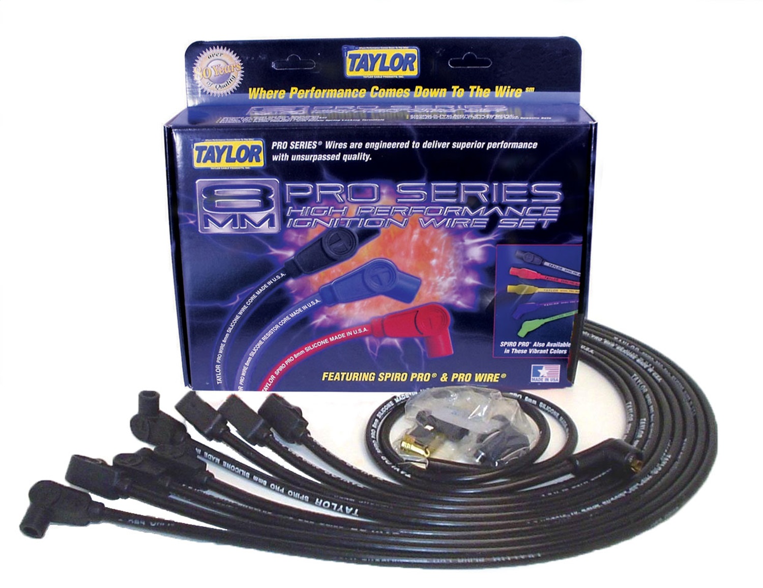 Taylor Cable Spark Plug Wire Set SBC 8mm Pro Race 76028