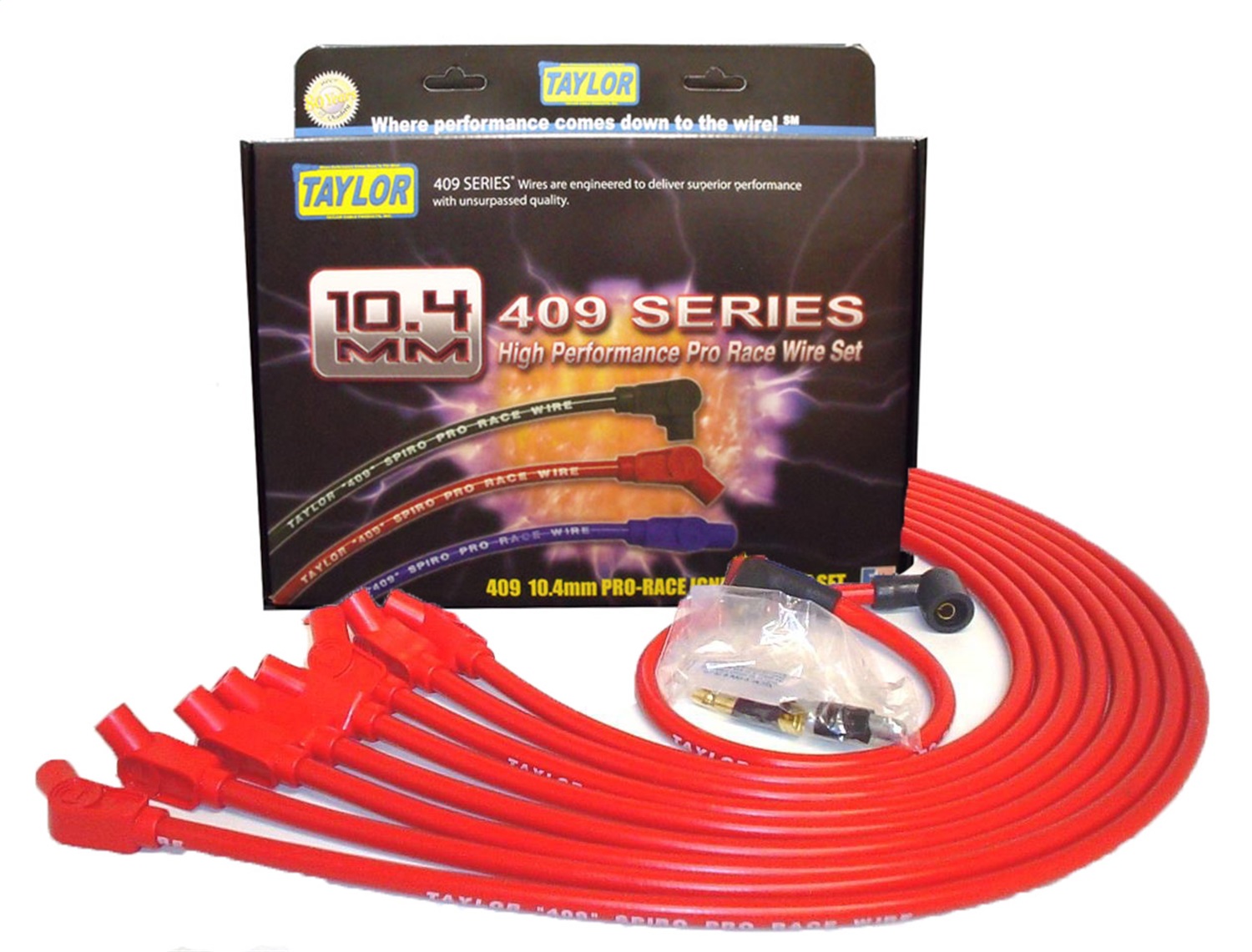 Taylor Cable 409 10.4mm Spiro-Pro Race Plug Wire Set 79232 Taylor Cable 409 10.4mm Spiro-Pro Race Plug Wire Set 79232