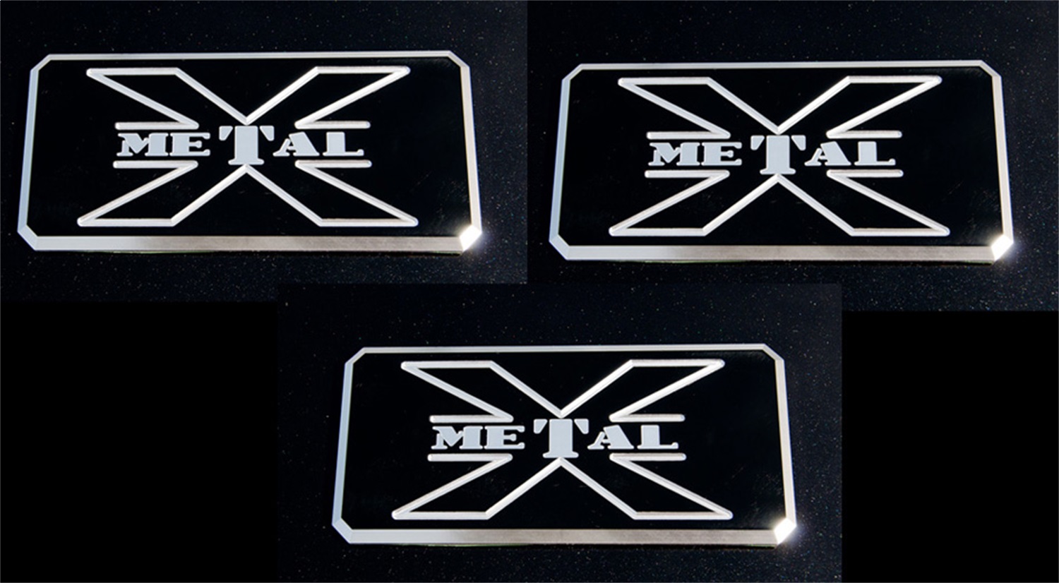 T-Rex 6700032 X-Metal Series Chrome Body Side Badge 3 Piece 