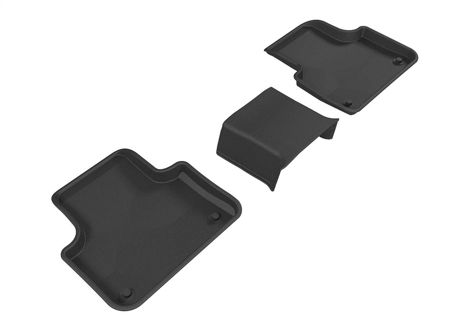 3D MAXpider Fit 2017-2020 Audi Q7/Q8 Kagu 2nd Row Floormats - Black