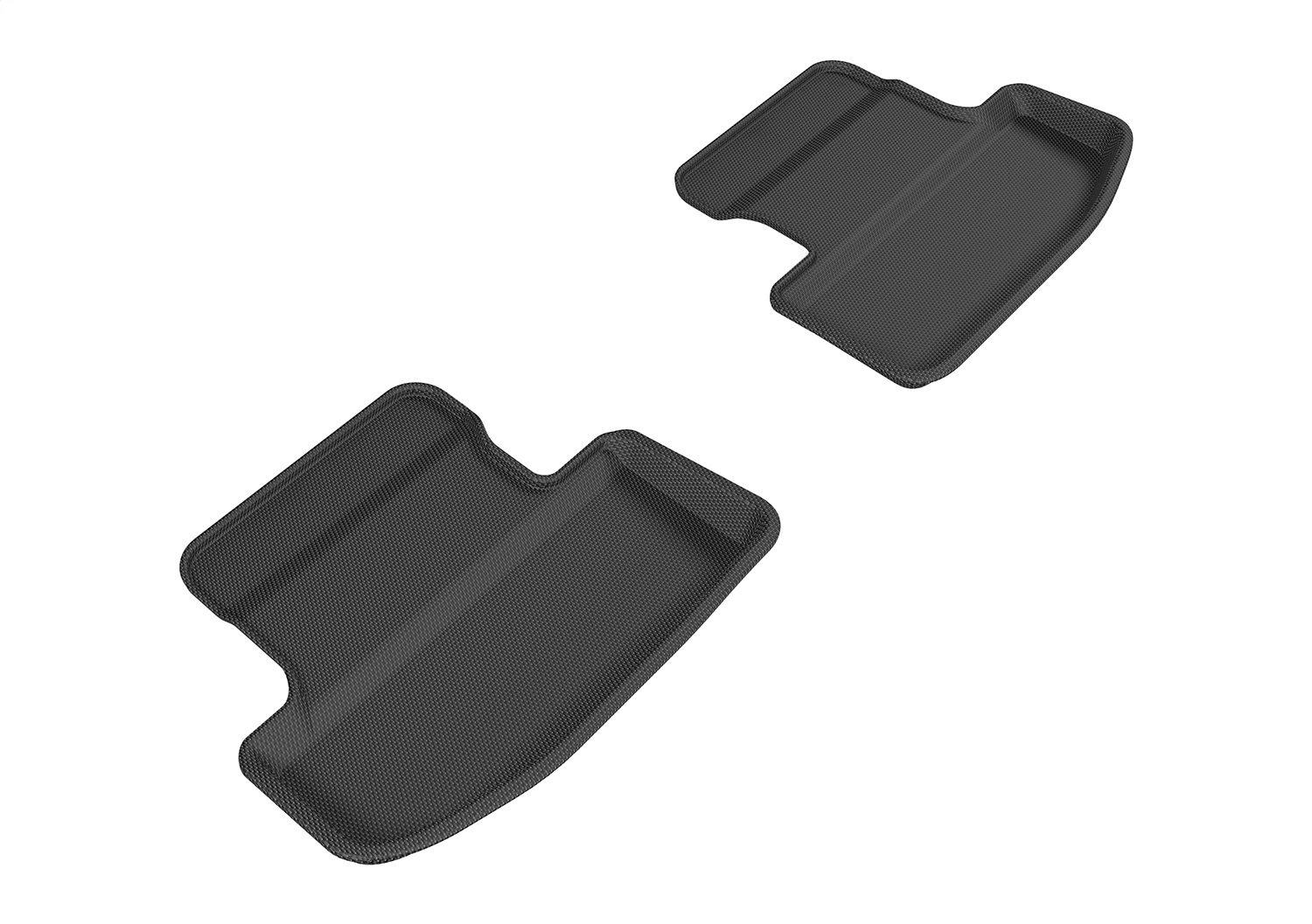 3D MAXpider Fit 2015-2020 Ford Mustang Kagu 2nd Row Floormats - Black