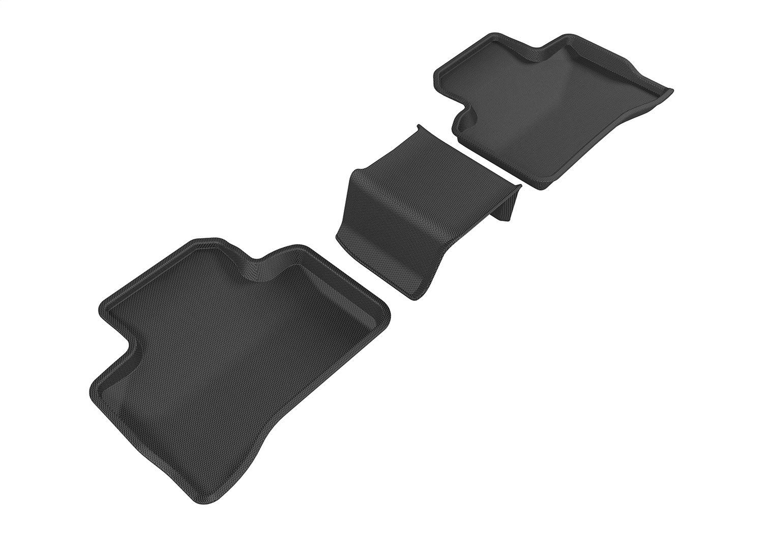 3D MAXpider Fit 20162020  GLC-Class X205 Kagu 2nd Row Floormats - Black